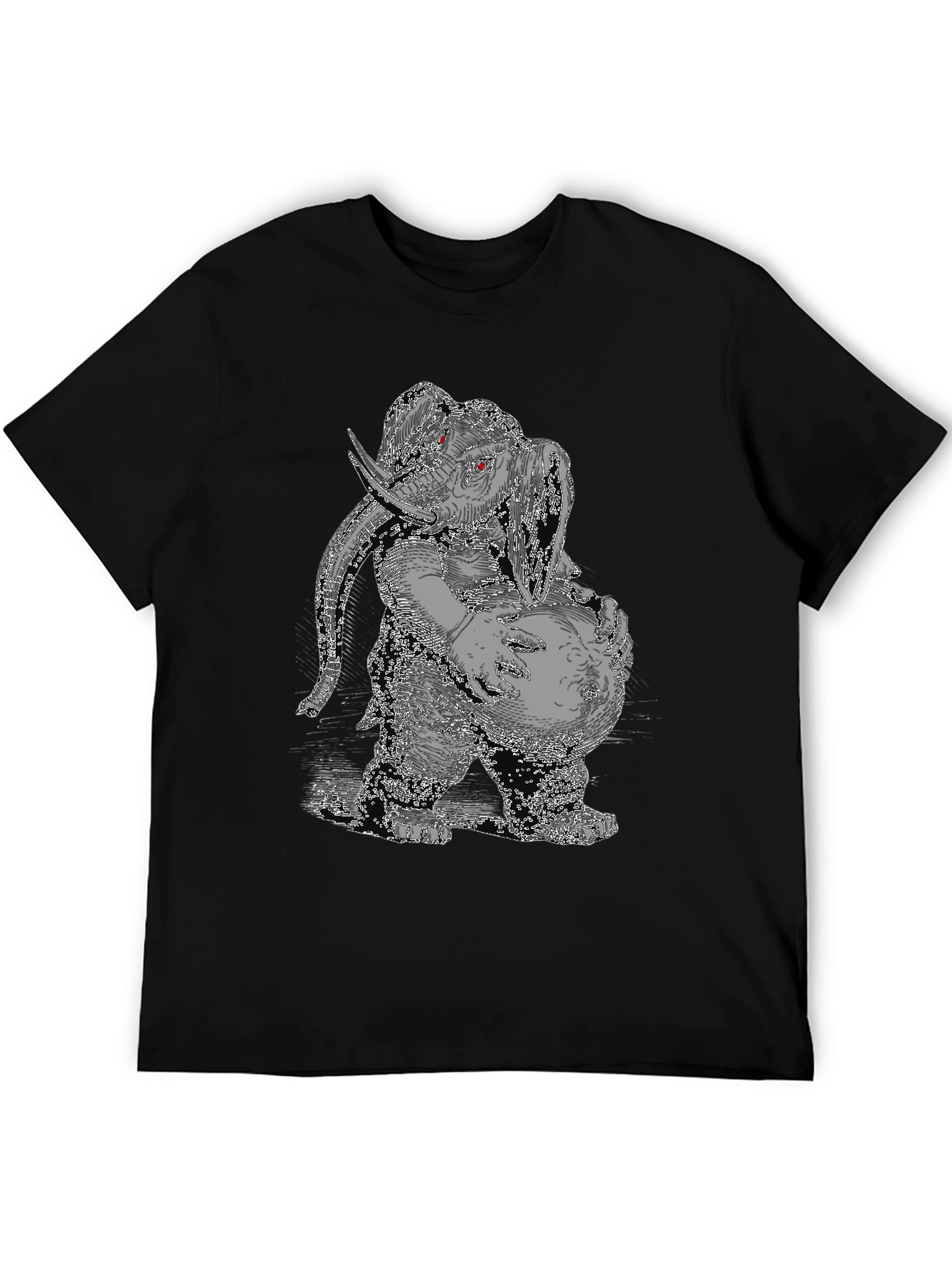 Elephant Graphic Tee - Quirky Animal Print Shirt