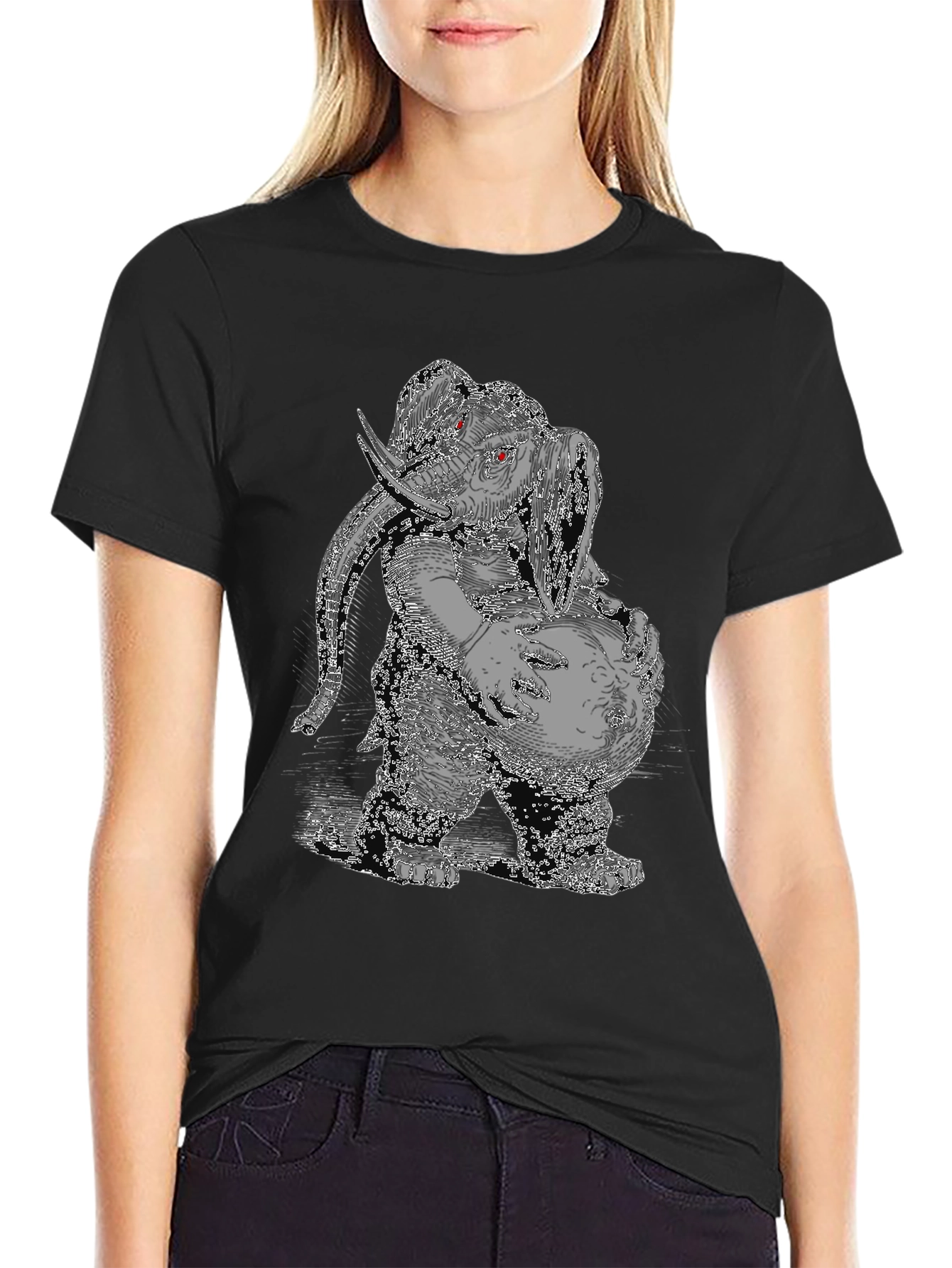 Elephant Graphic Tee - Quirky Animal Print Shirt