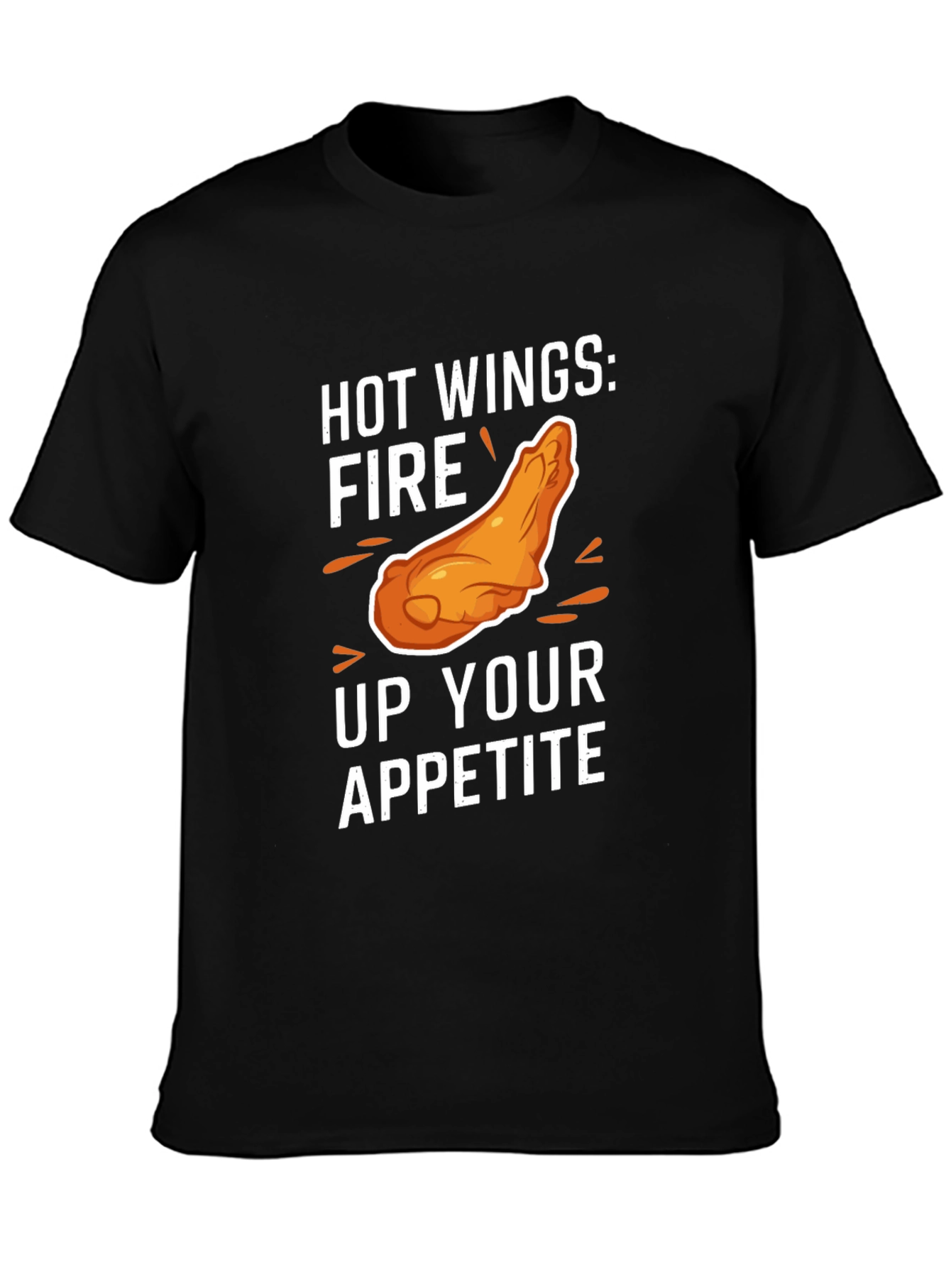 Hot Wings Appetite T-Shirt - Black Graphic Tee