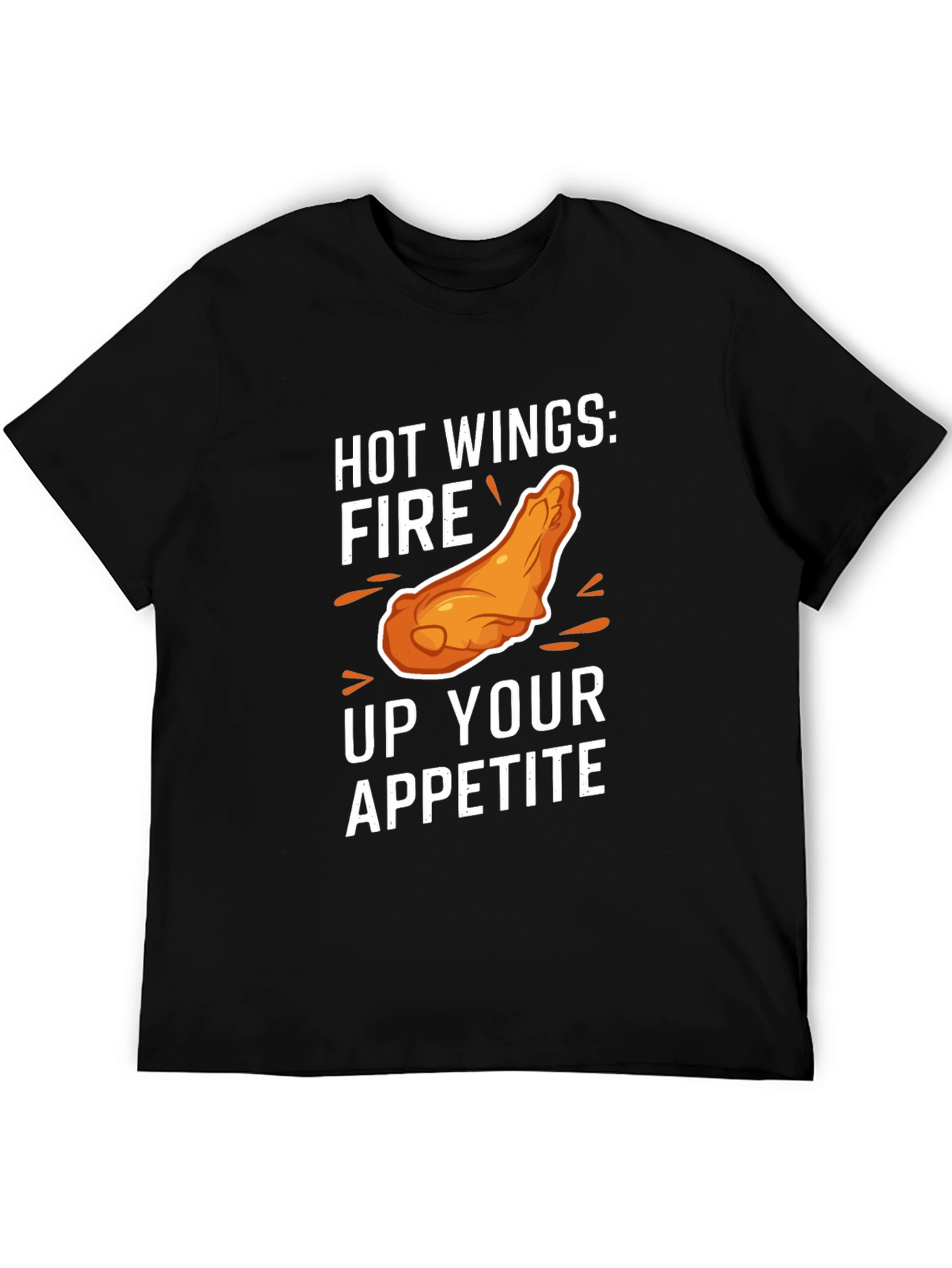 Hot Wings Appetite T-Shirt - Black Graphic Tee