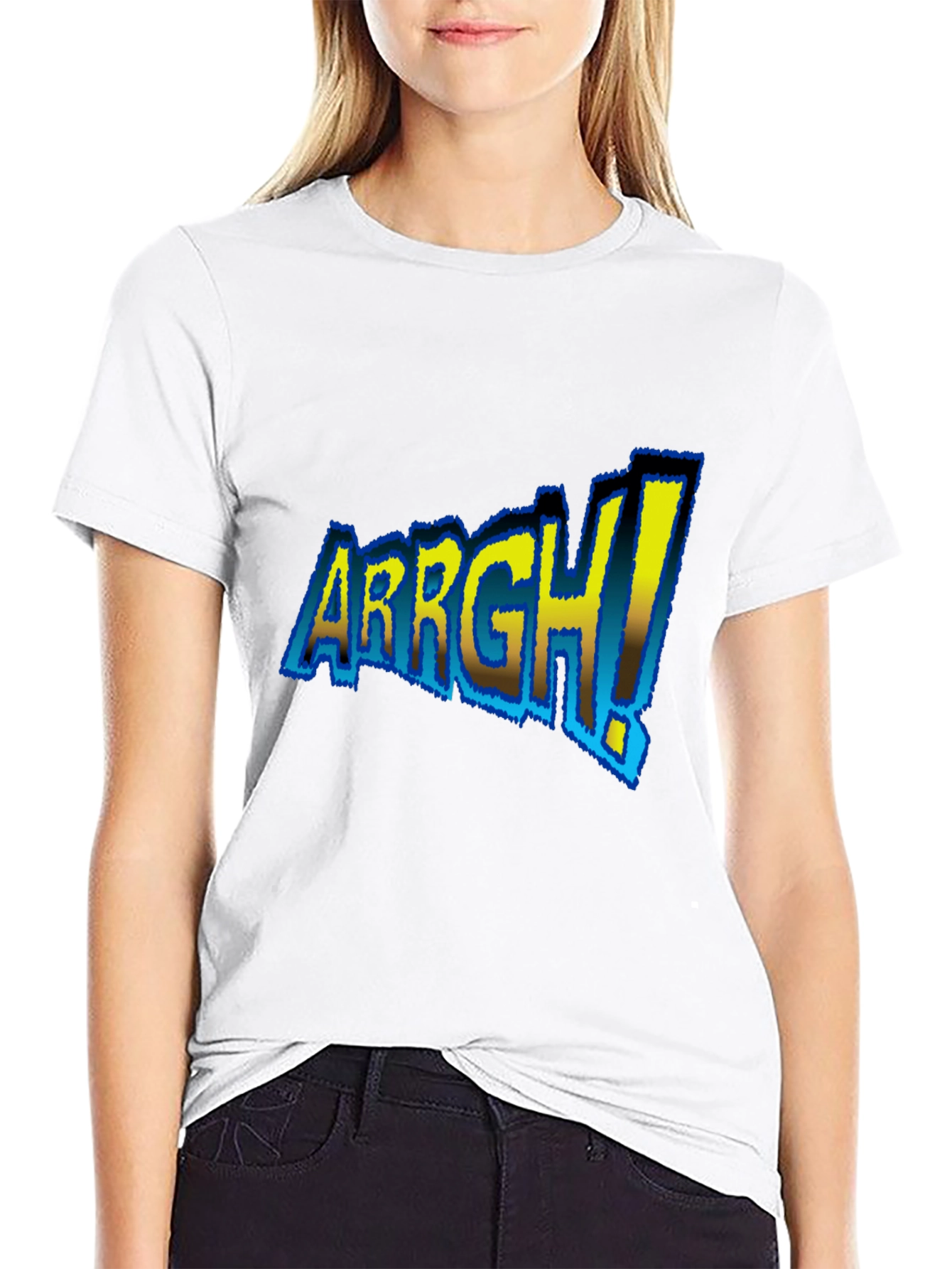 ARRGH! Graphic Tee - Black Cotton T-Shirt
