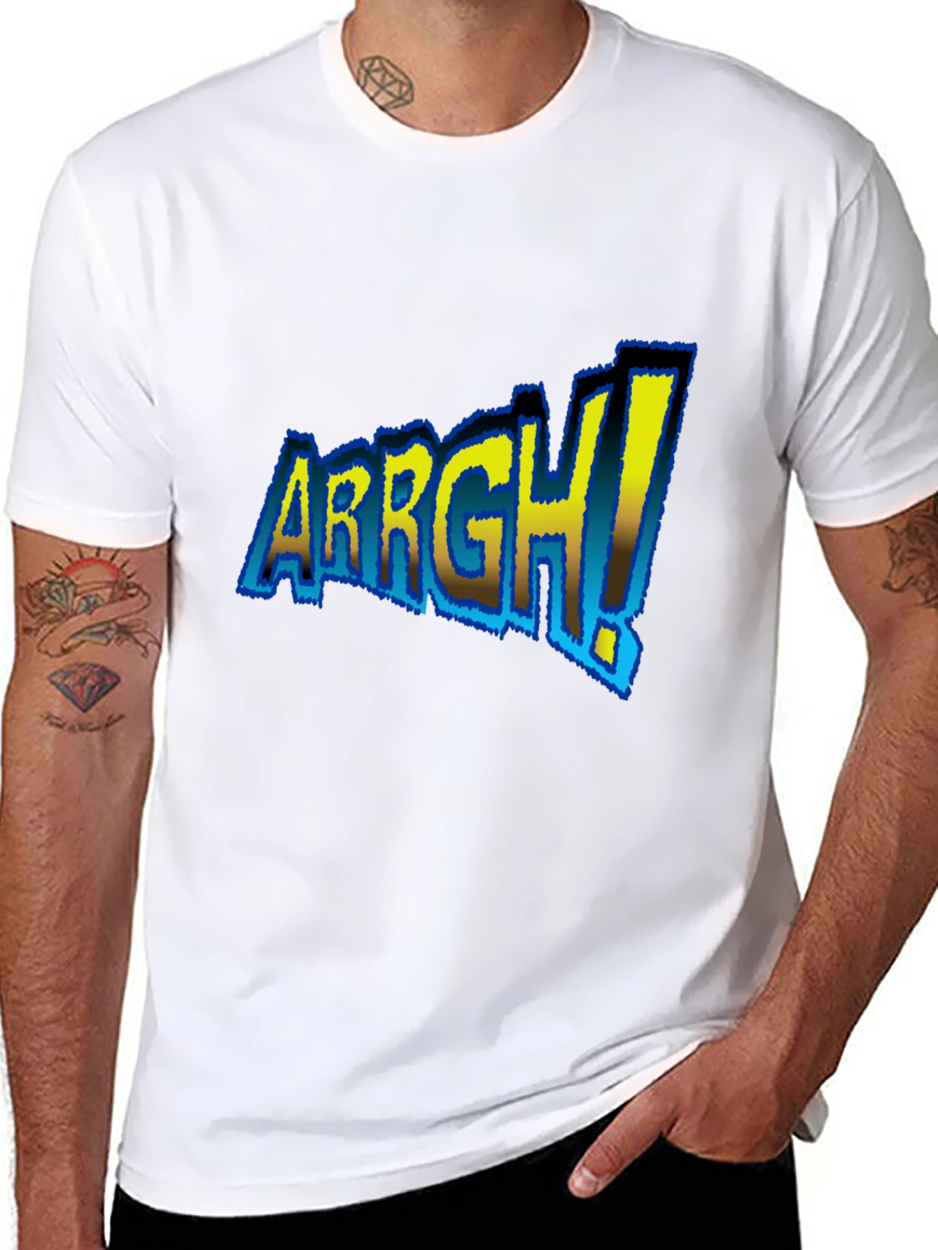 ARRGH! Graphic Tee - Black Cotton T-Shirt