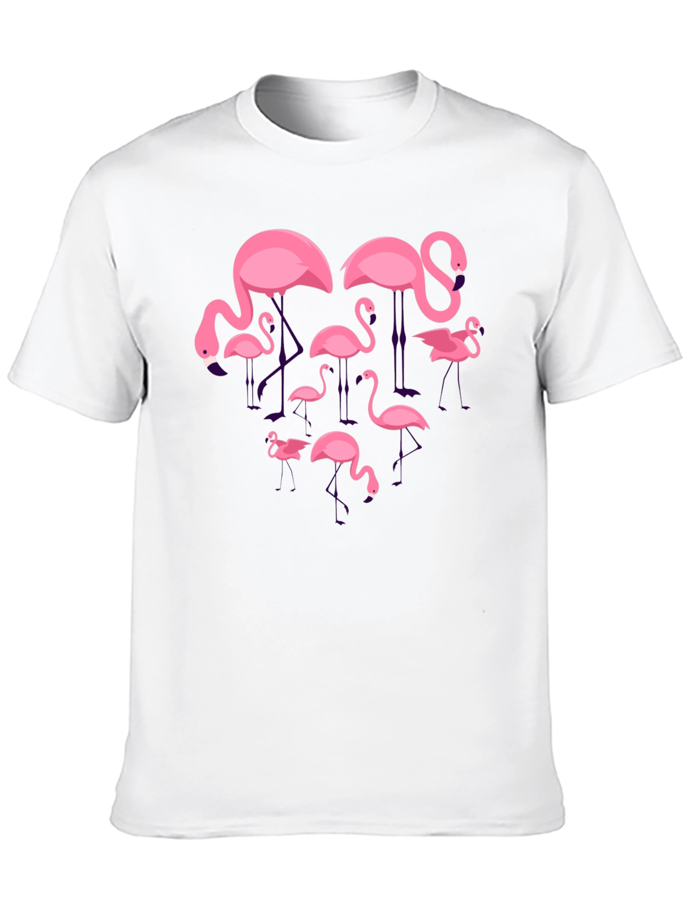Flamingo Graphic Tee - Black Crew Neck