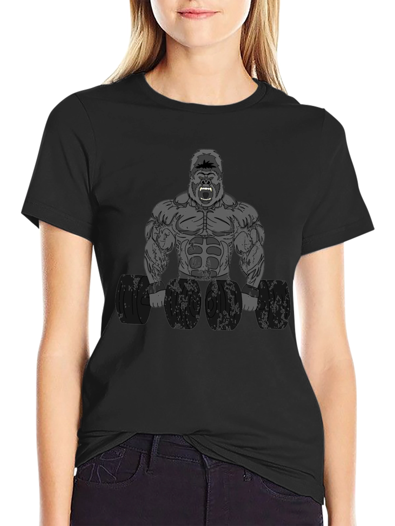 Bodybuilding Gorilla Graphic T-Shirt