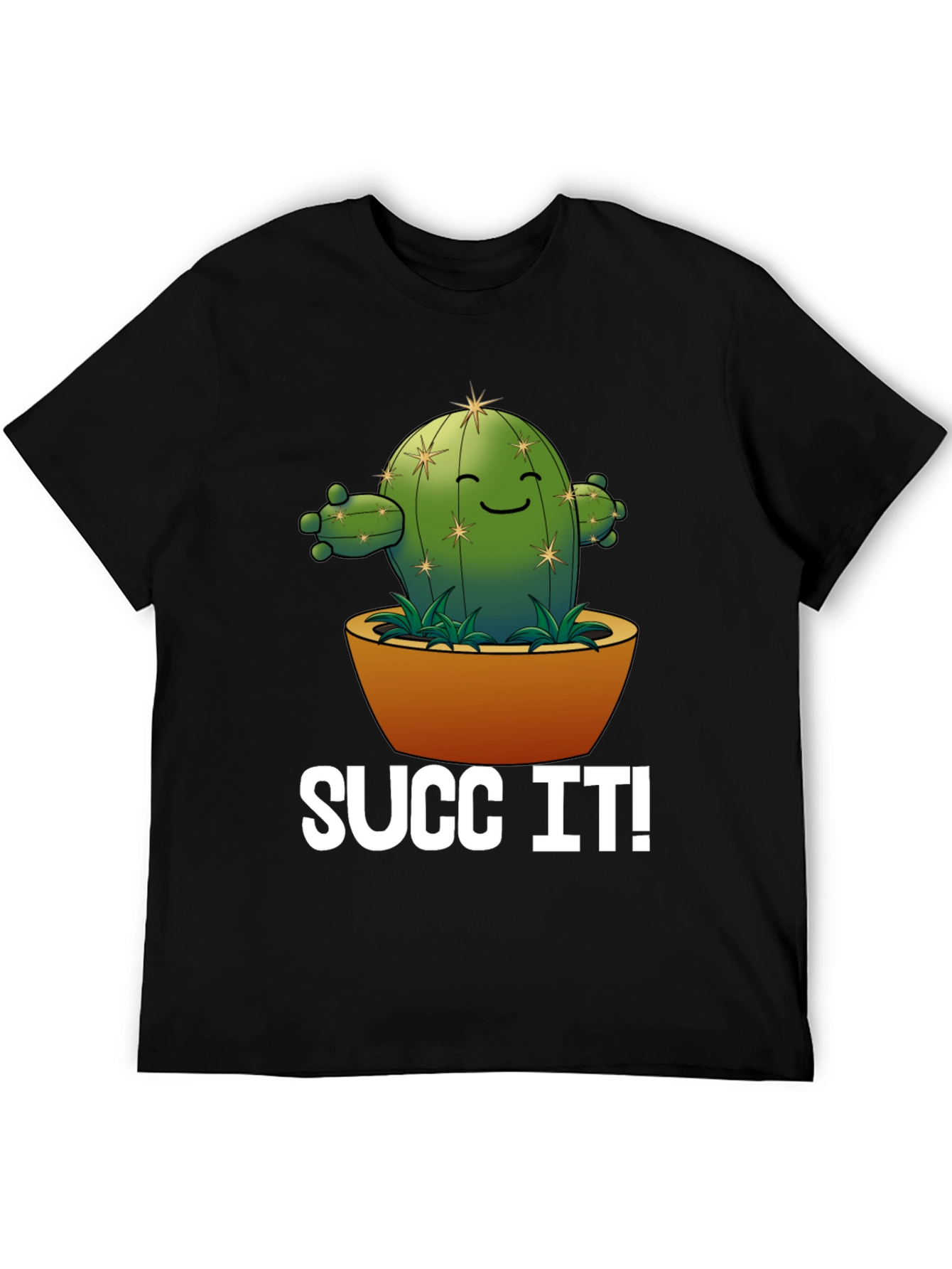 Funny Succ It! Cactus Graphic T-Shirt