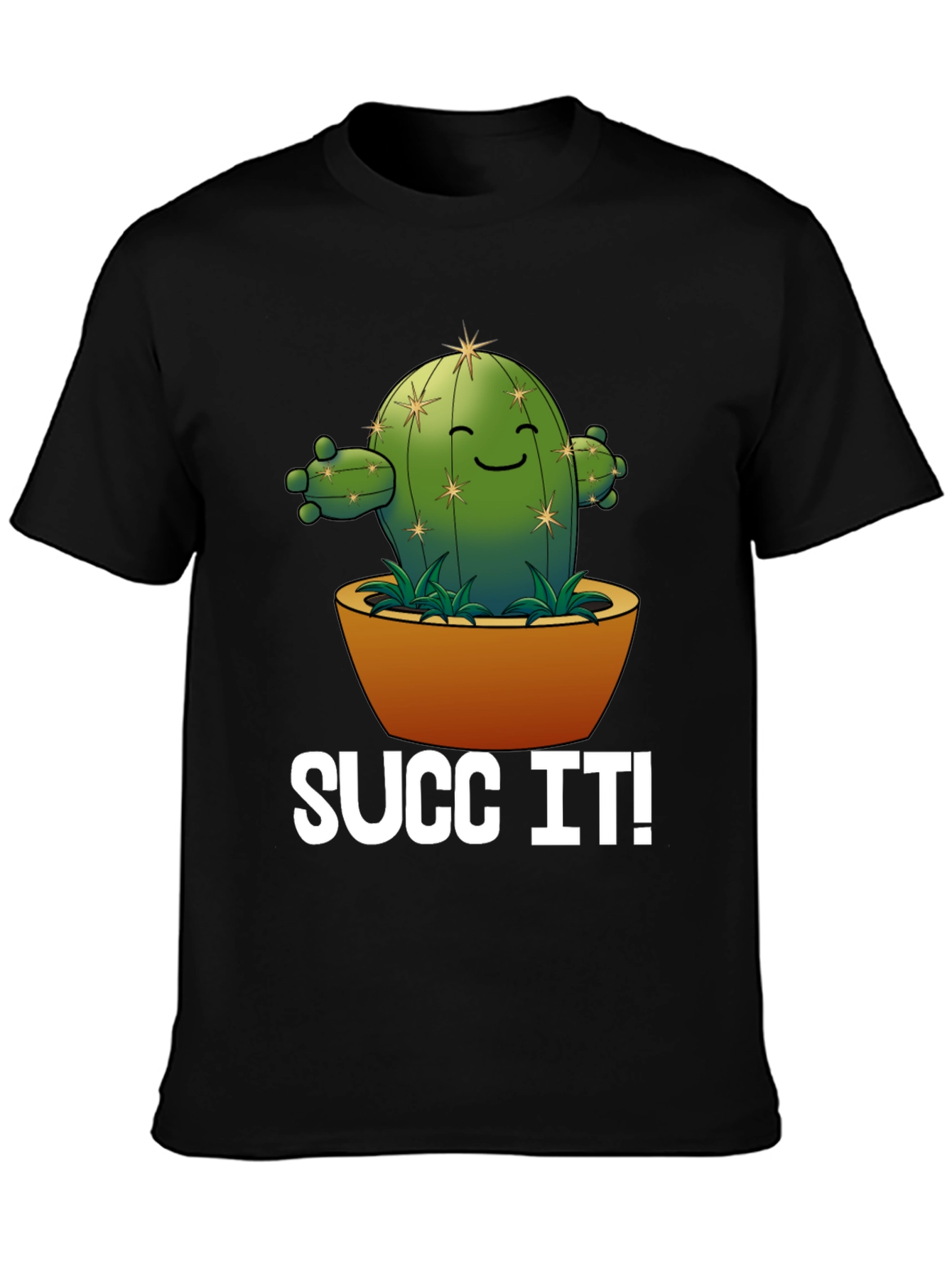 Funny Succ It! Cactus Graphic T-Shirt
