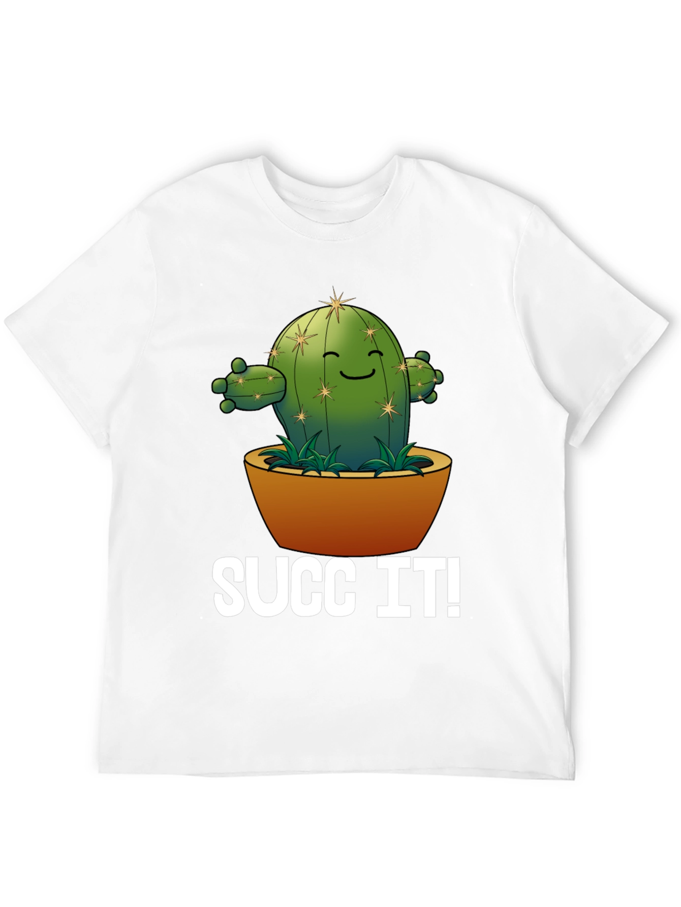 Funny Succ It! Cactus Graphic T-Shirt