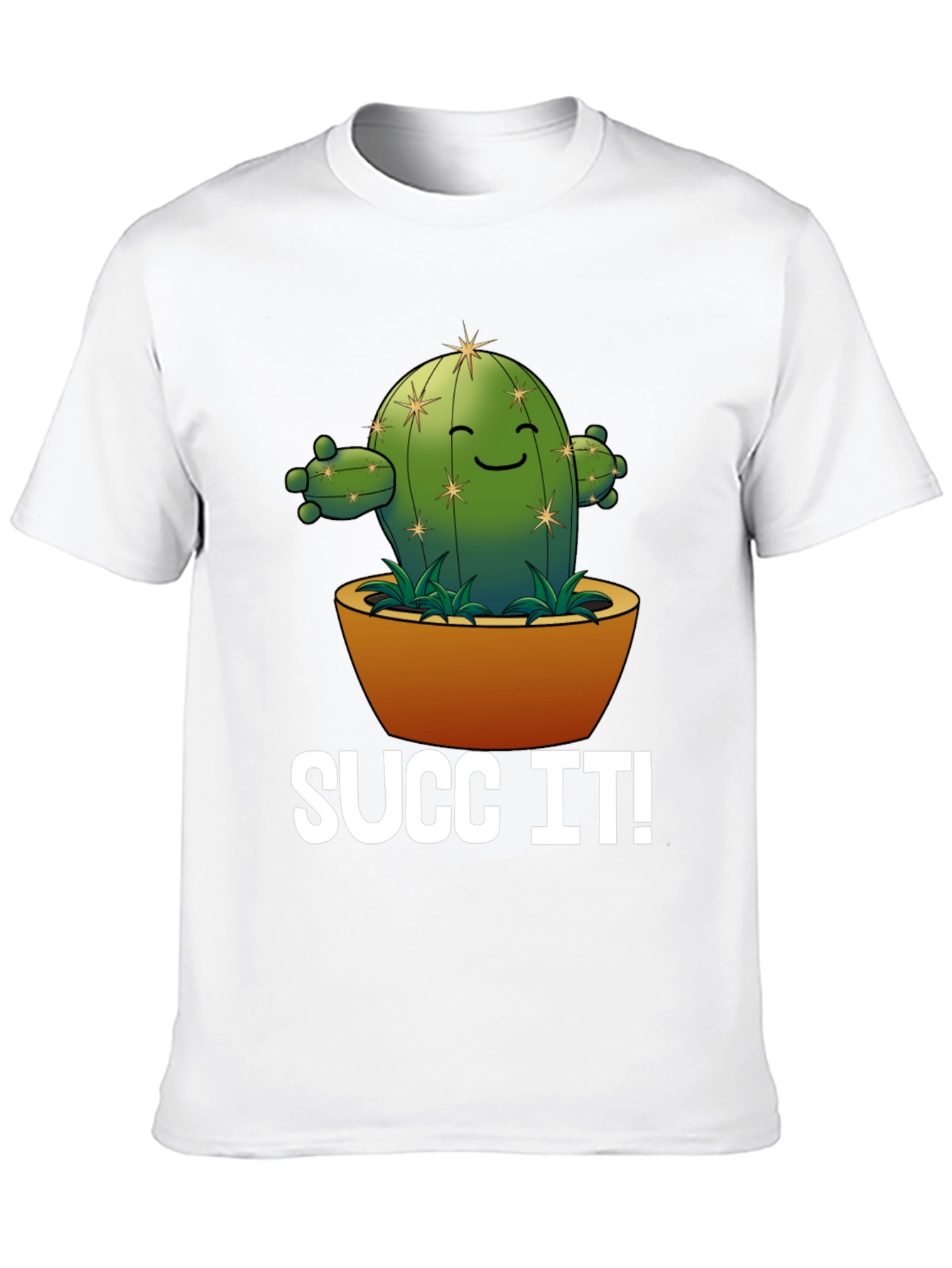 Funny Succ It! Cactus Graphic T-Shirt