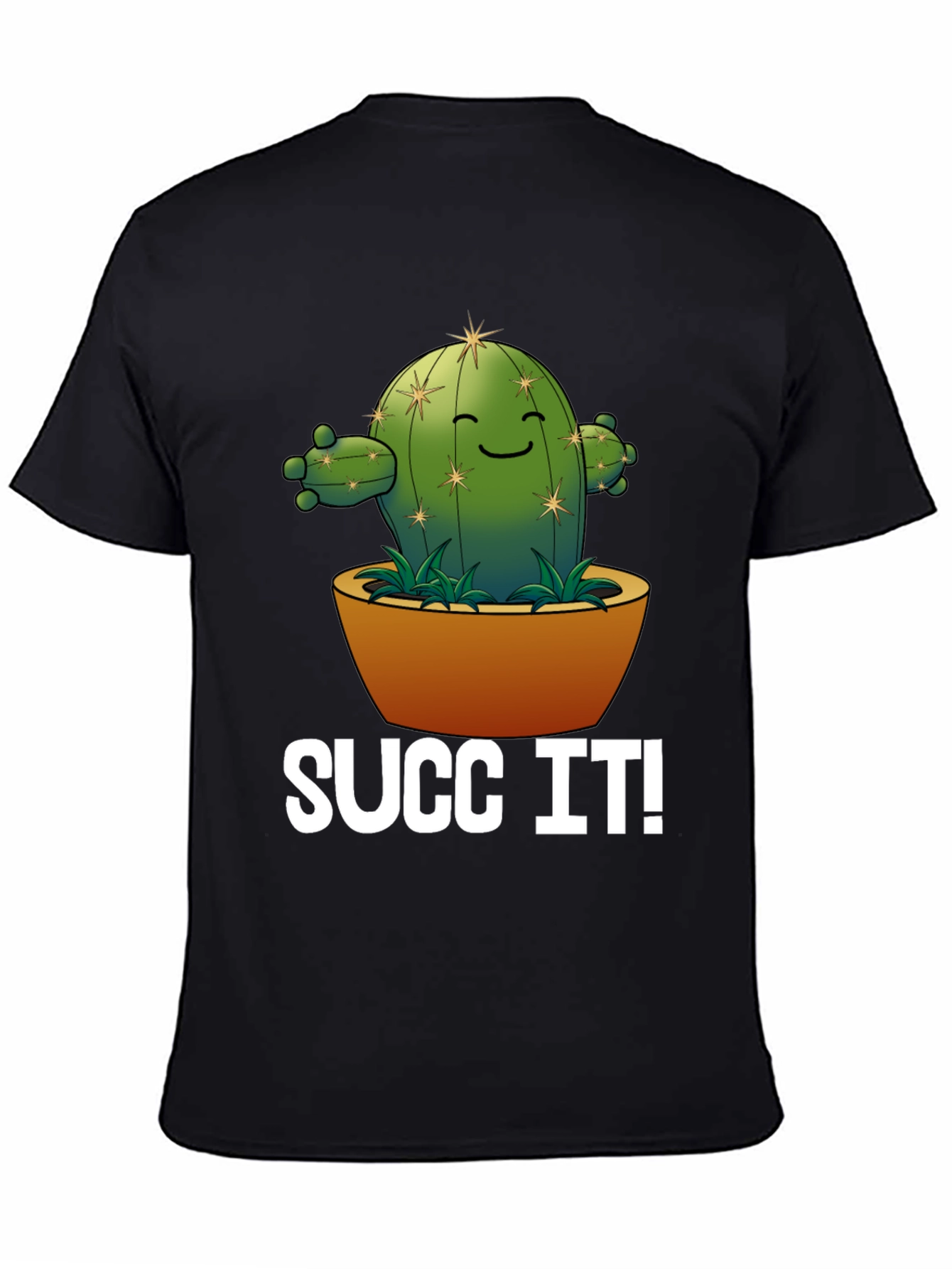 Funny Succ It! Cactus Graphic T-Shirt