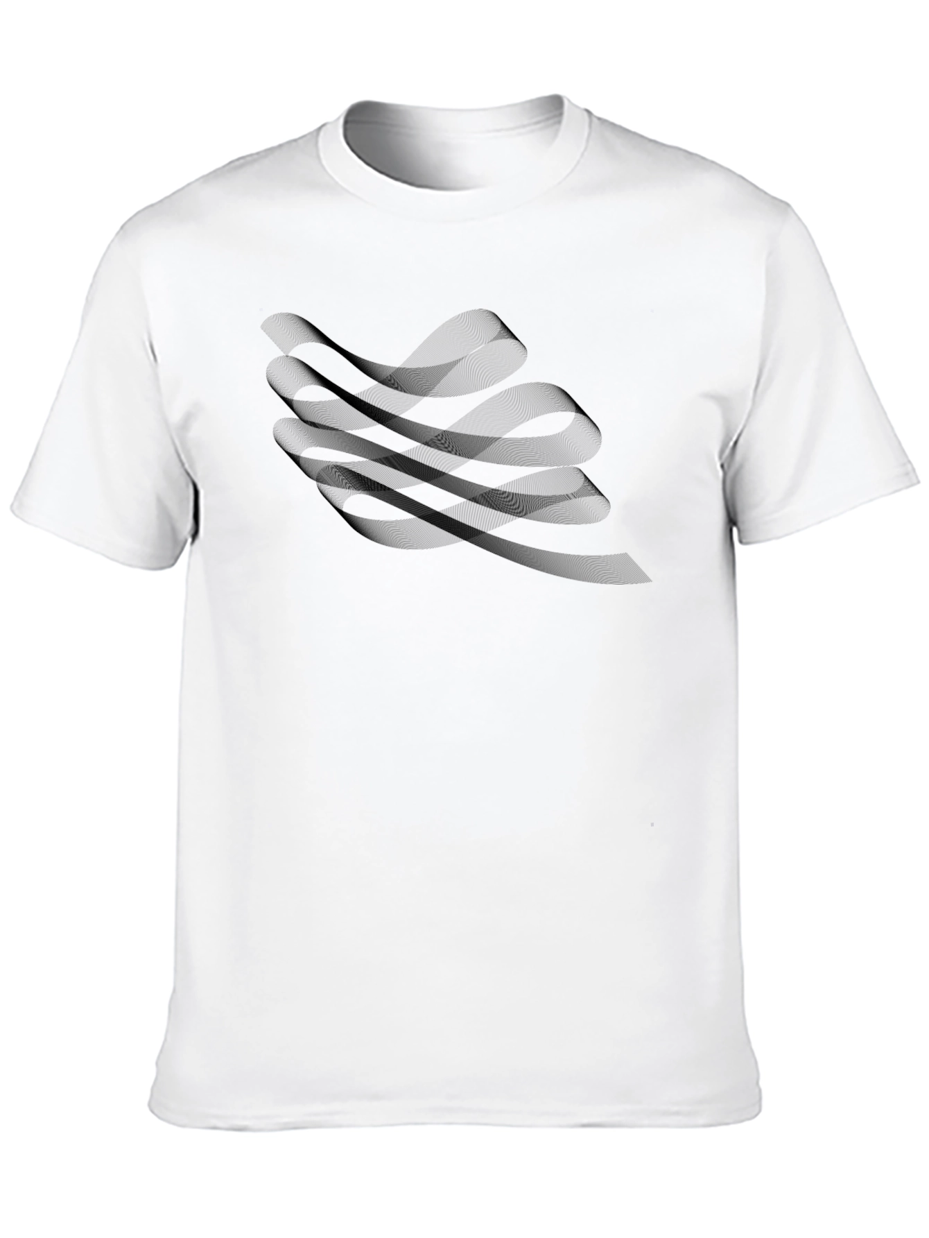 Mens Black Graphic Tee - Abstract Design