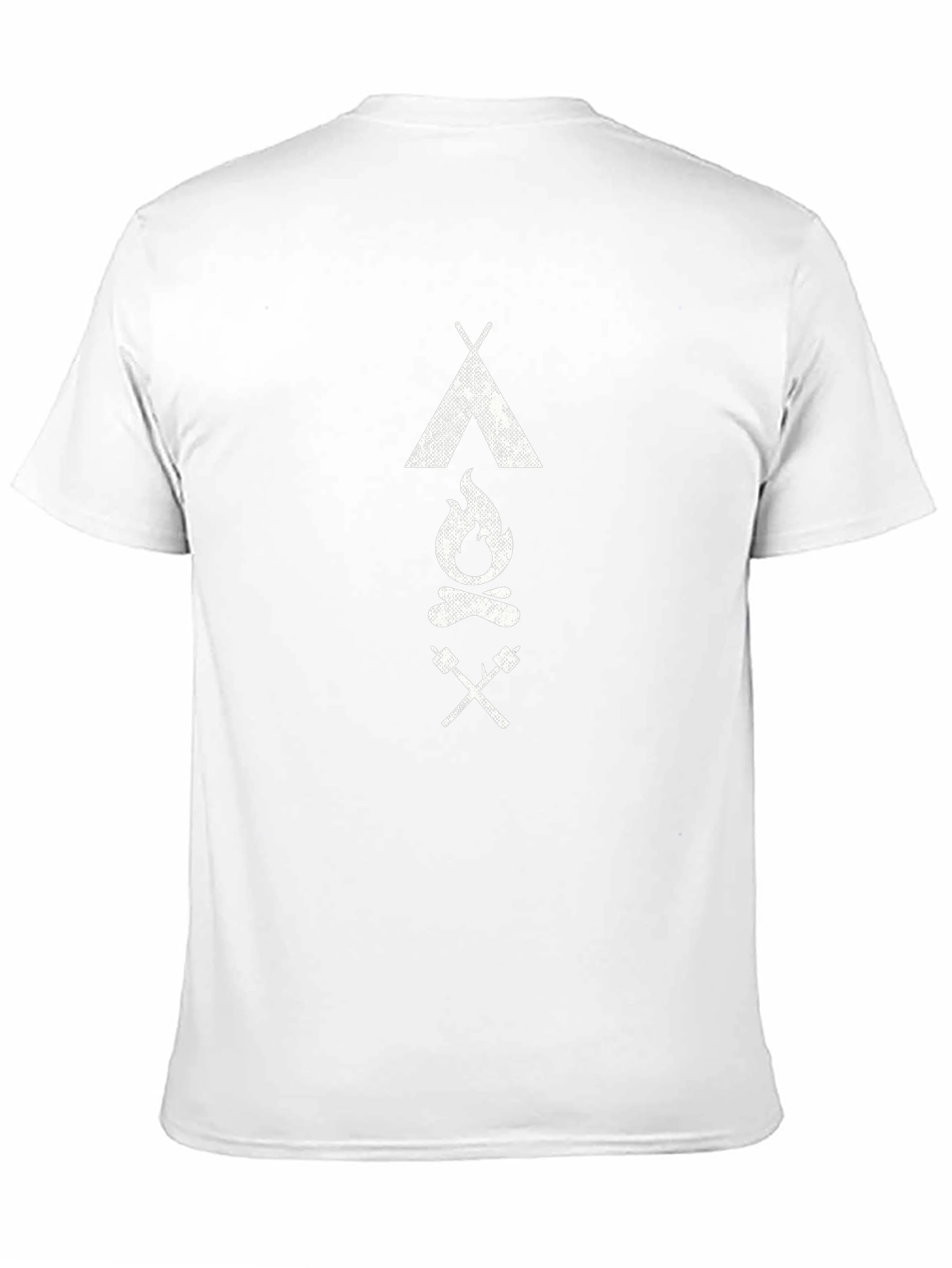 Camping Graphic Tee - Tent Fire Marshmallow Print