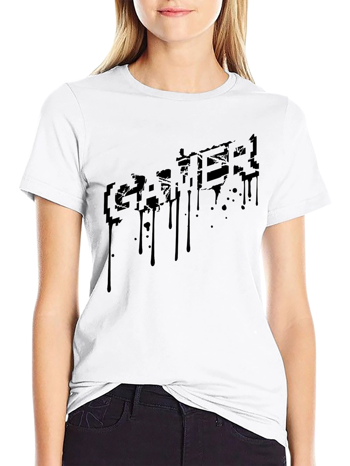 Gamer Drip Black T-Shirt - Cool Graphic Tee