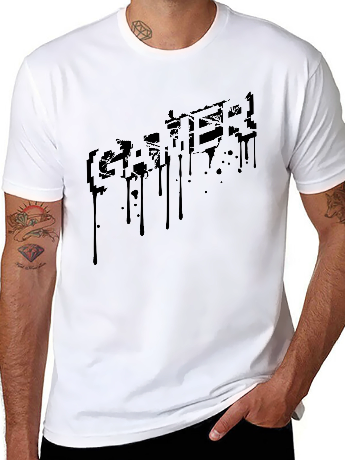 Gamer Drip Black T-Shirt - Cool Graphic Tee