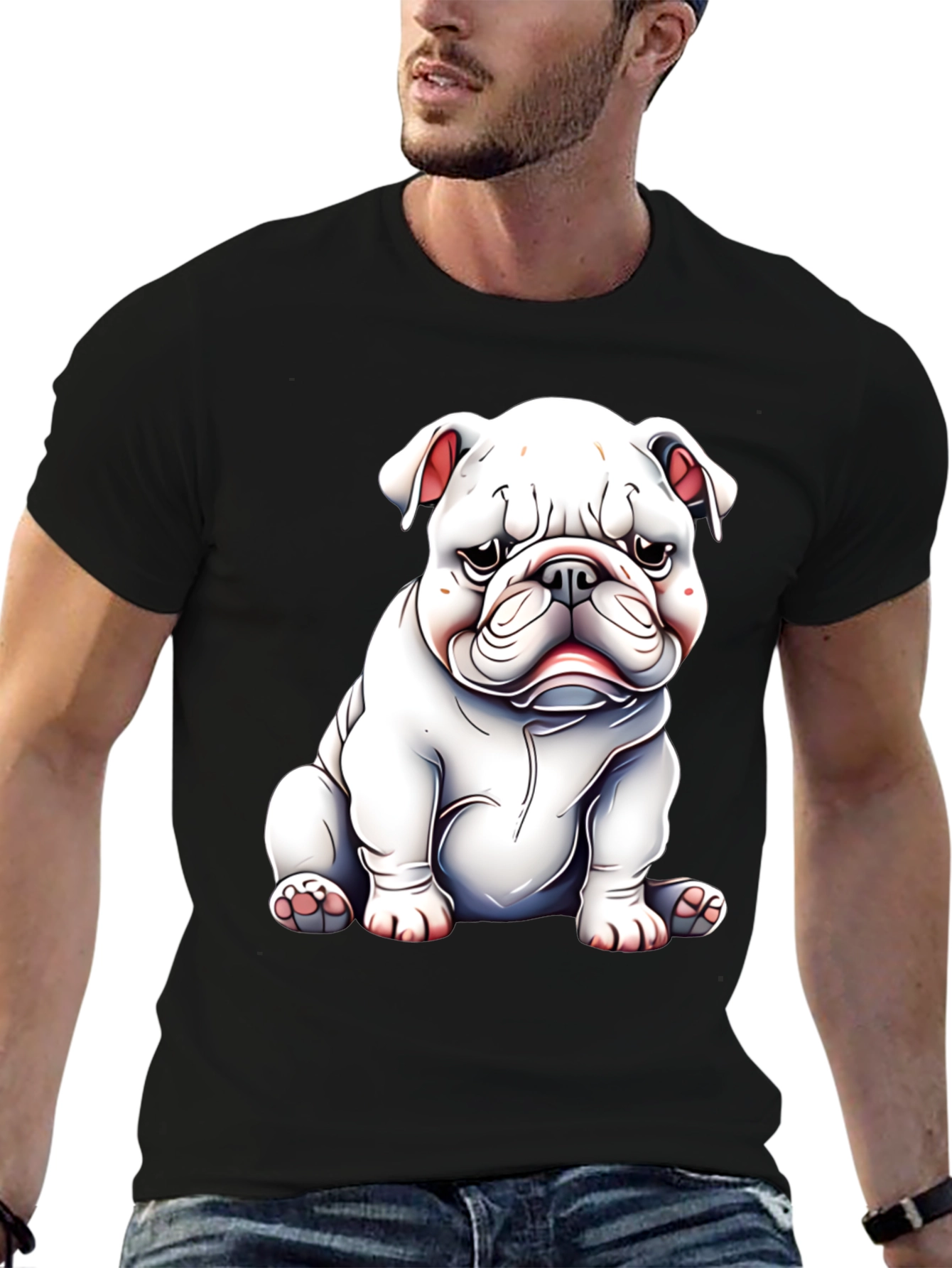 Bulldog Graphic Black Tee