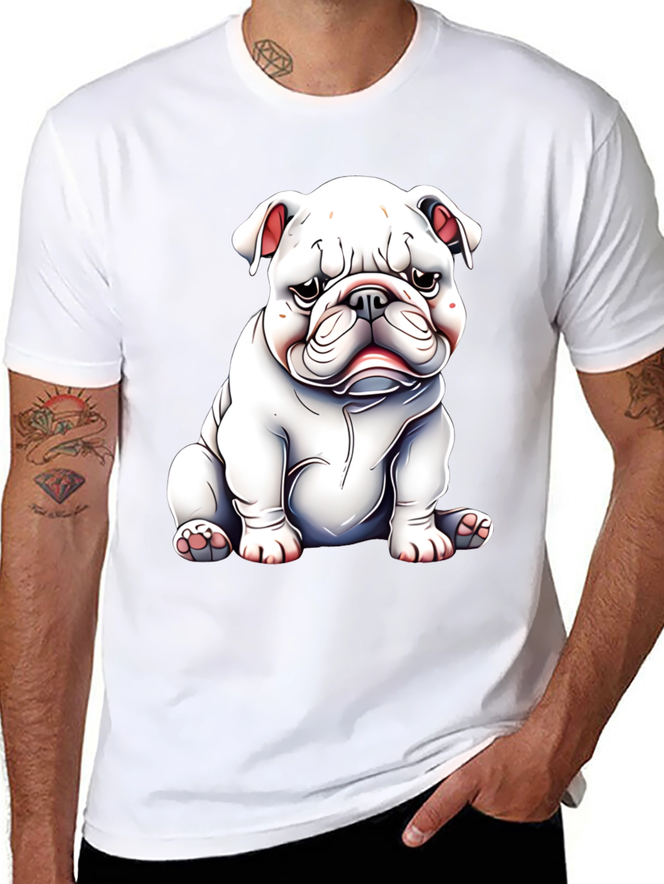 Bulldog Graphic Black Tee