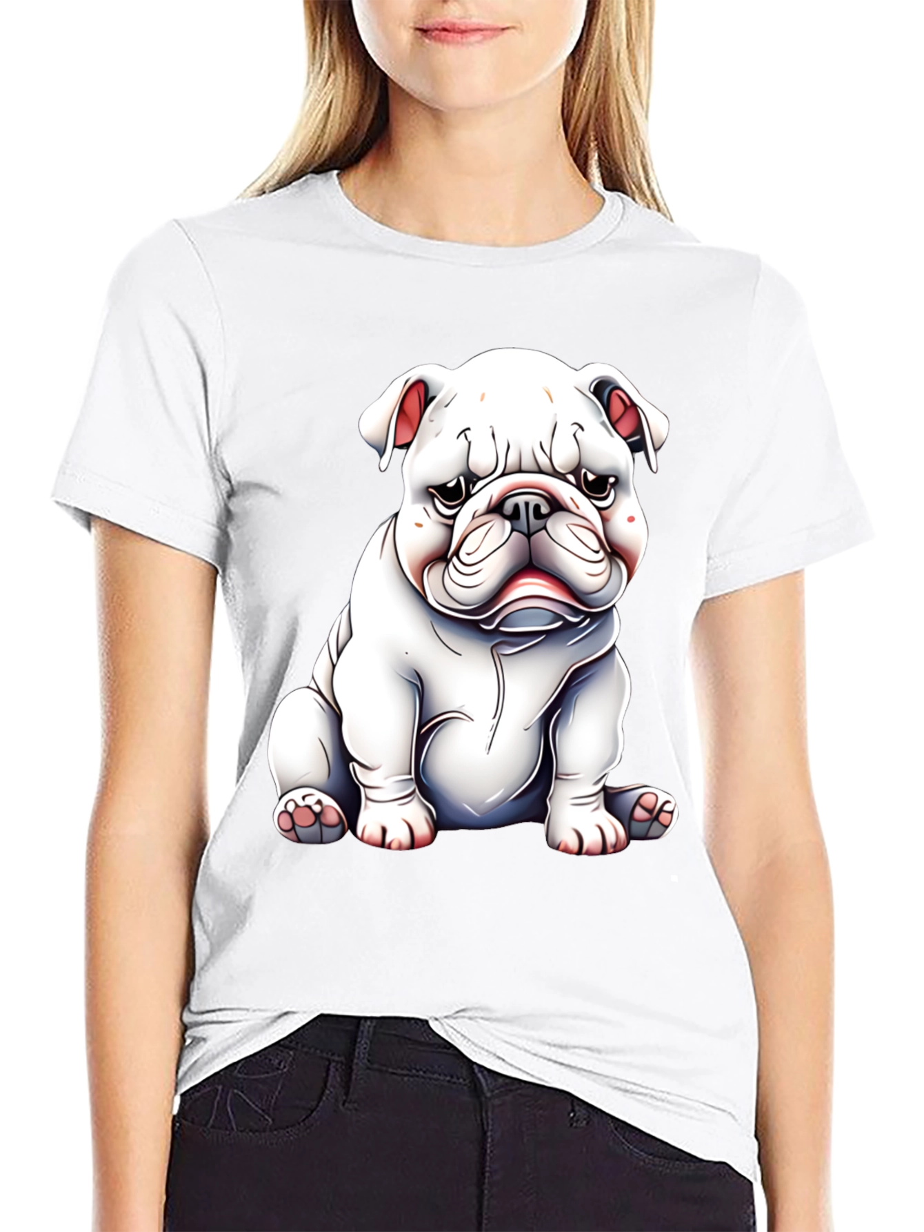 Bulldog Graphic Black Tee