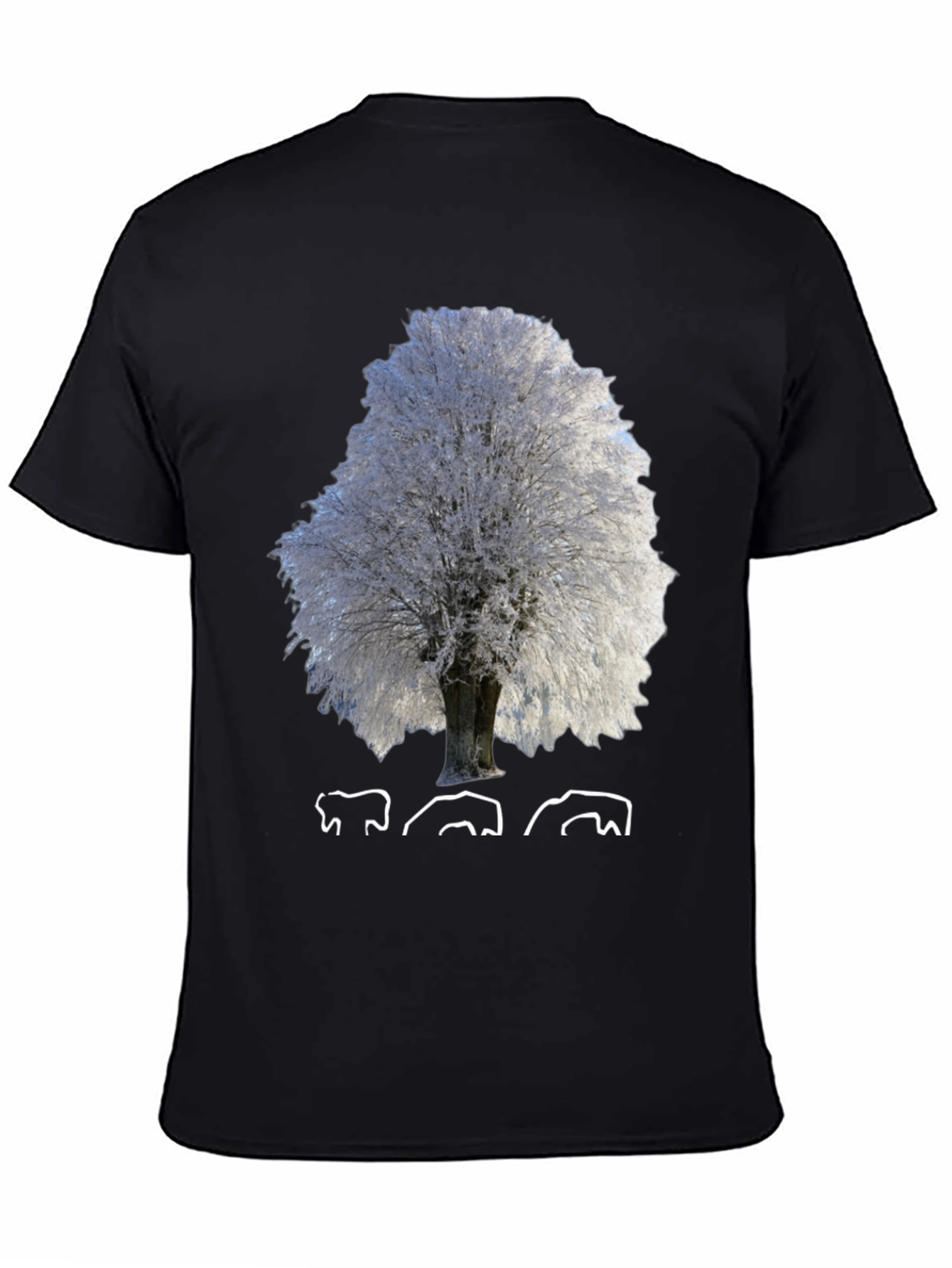Winter Tree Graphic T-Shirt - Nature Inspired Design