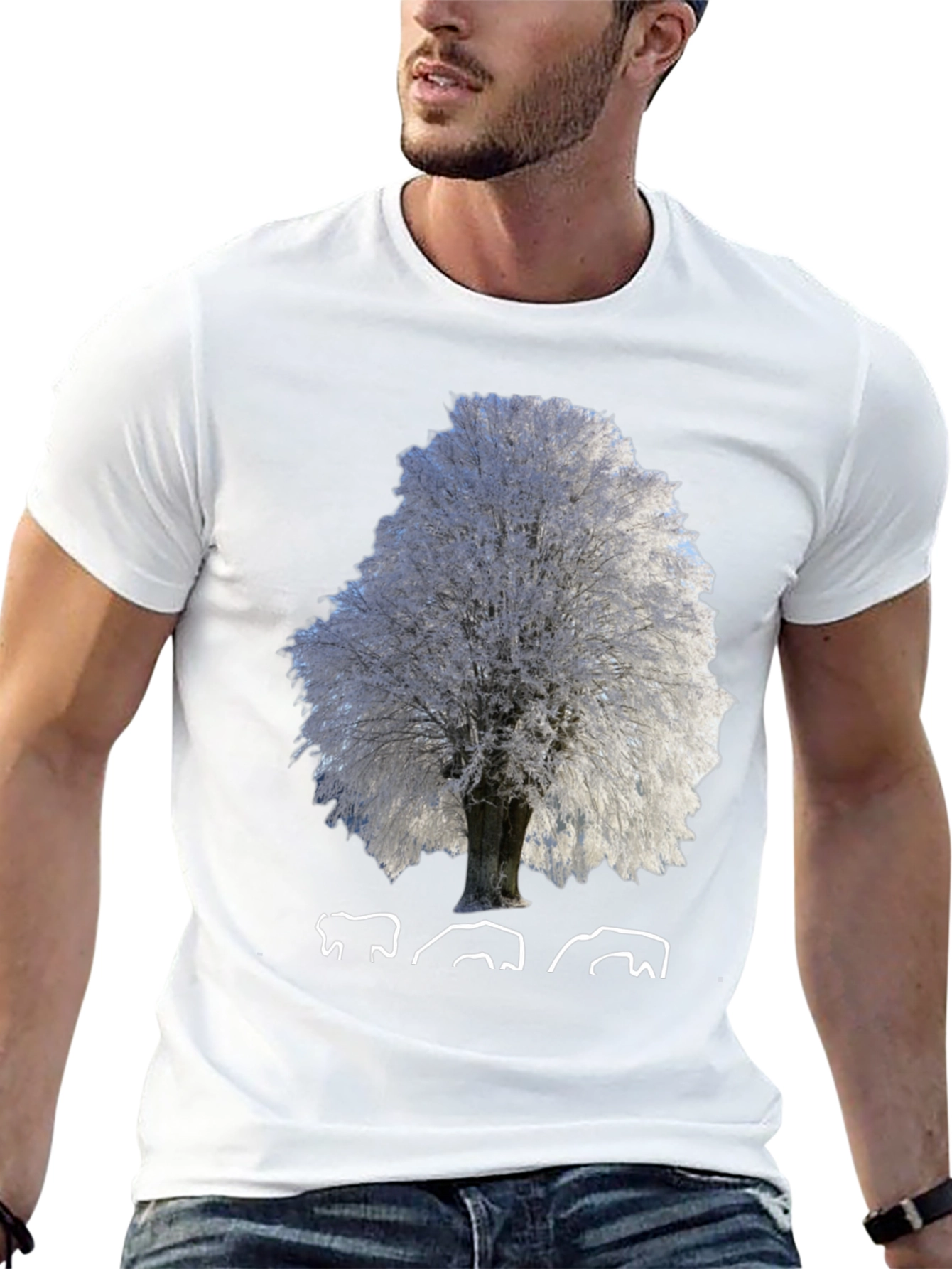 Winter Tree Graphic T-Shirt - Nature Inspired Design
