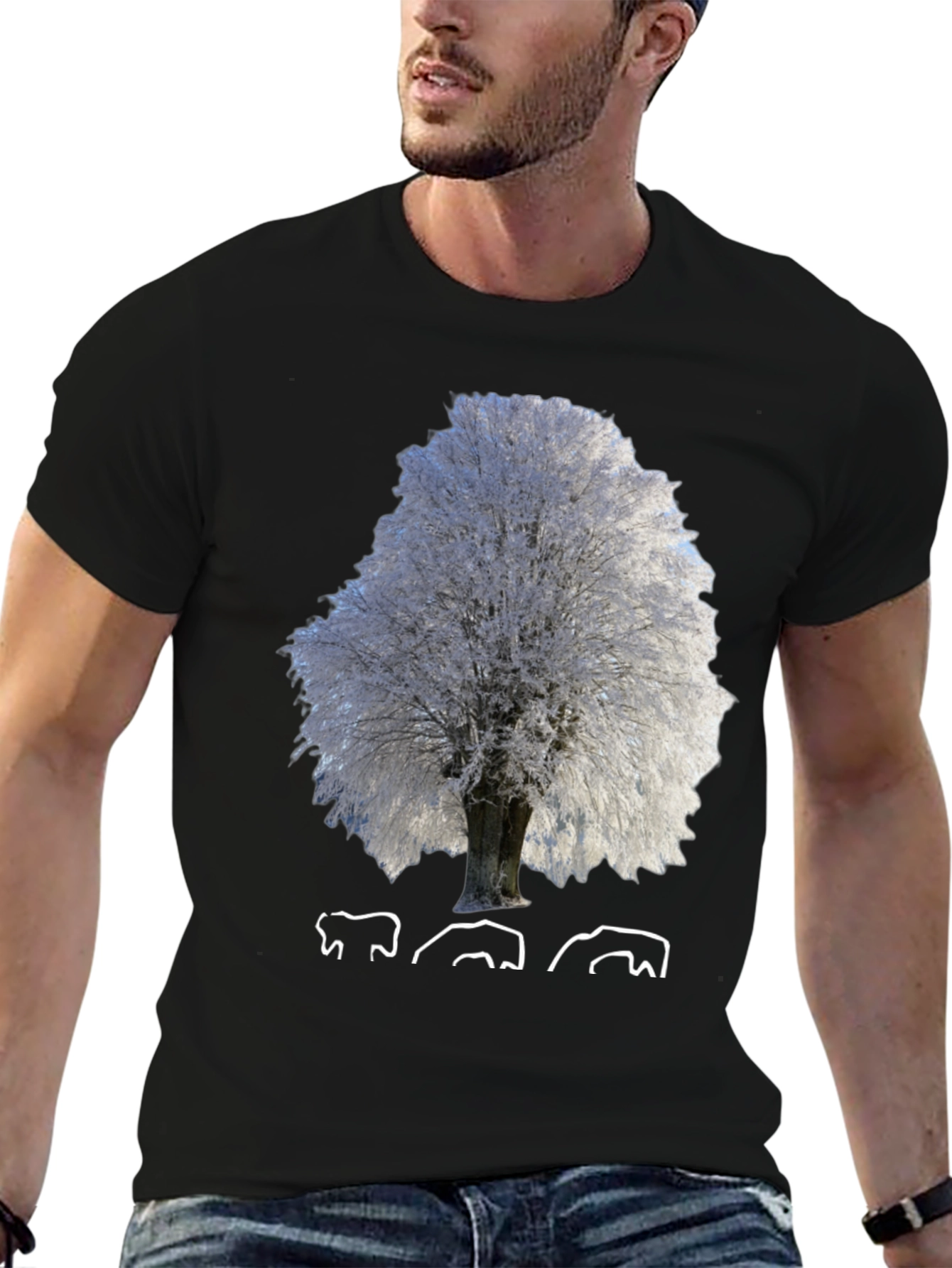 Winter Tree Graphic T-Shirt - Nature Inspired Design
