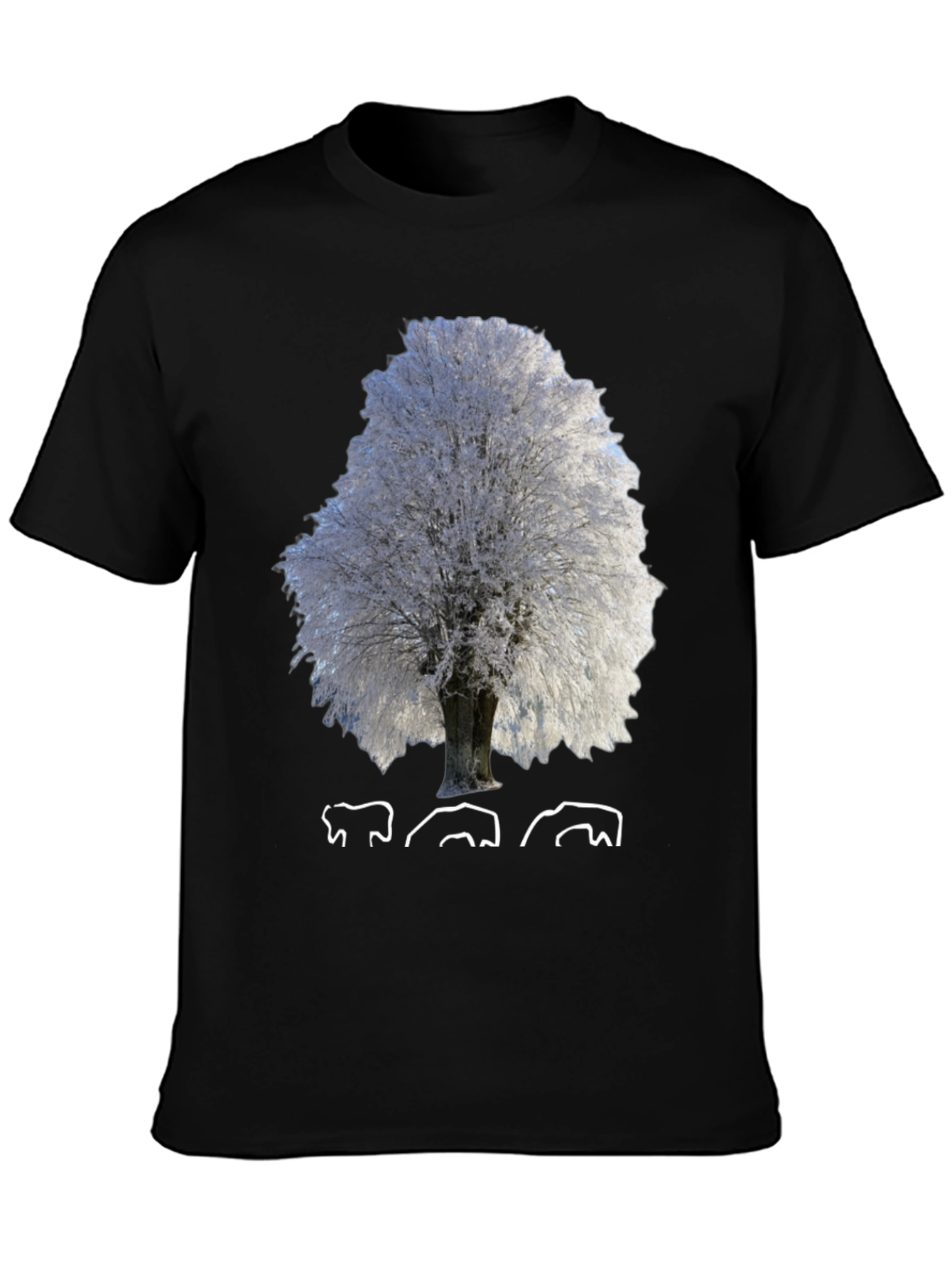 Winter Tree Graphic T-Shirt - Nature Inspired Design