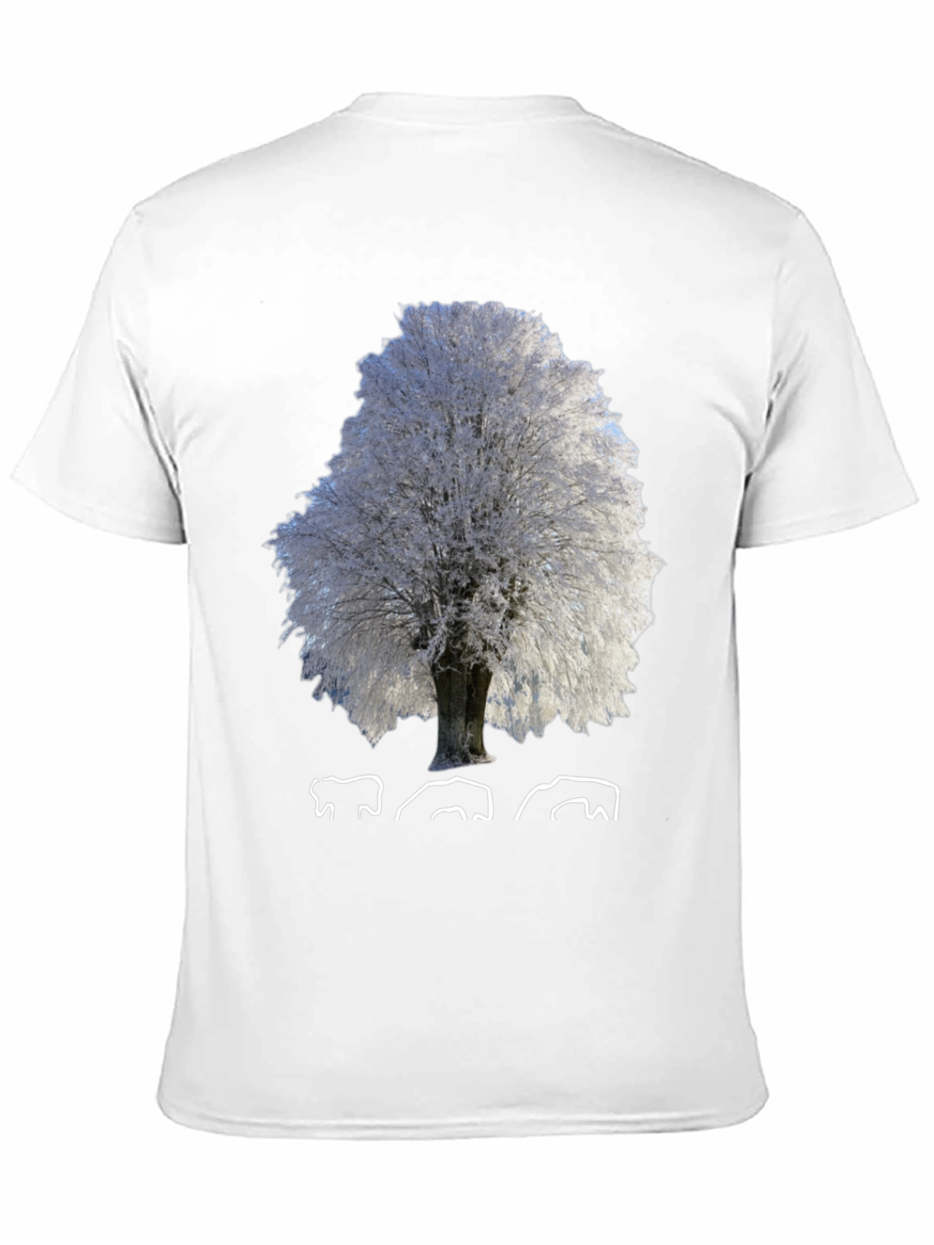 Winter Tree Graphic T-Shirt - Nature Inspired Design