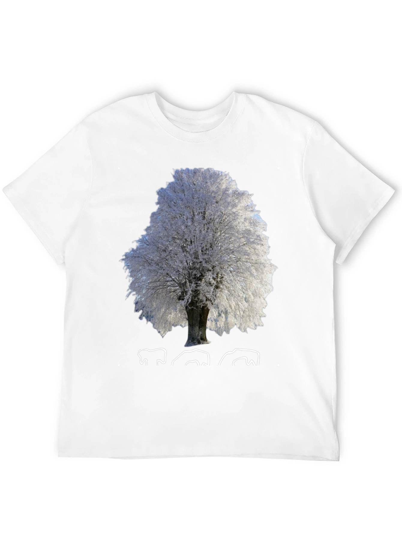 Winter Tree Graphic T-Shirt - Nature Inspired Design