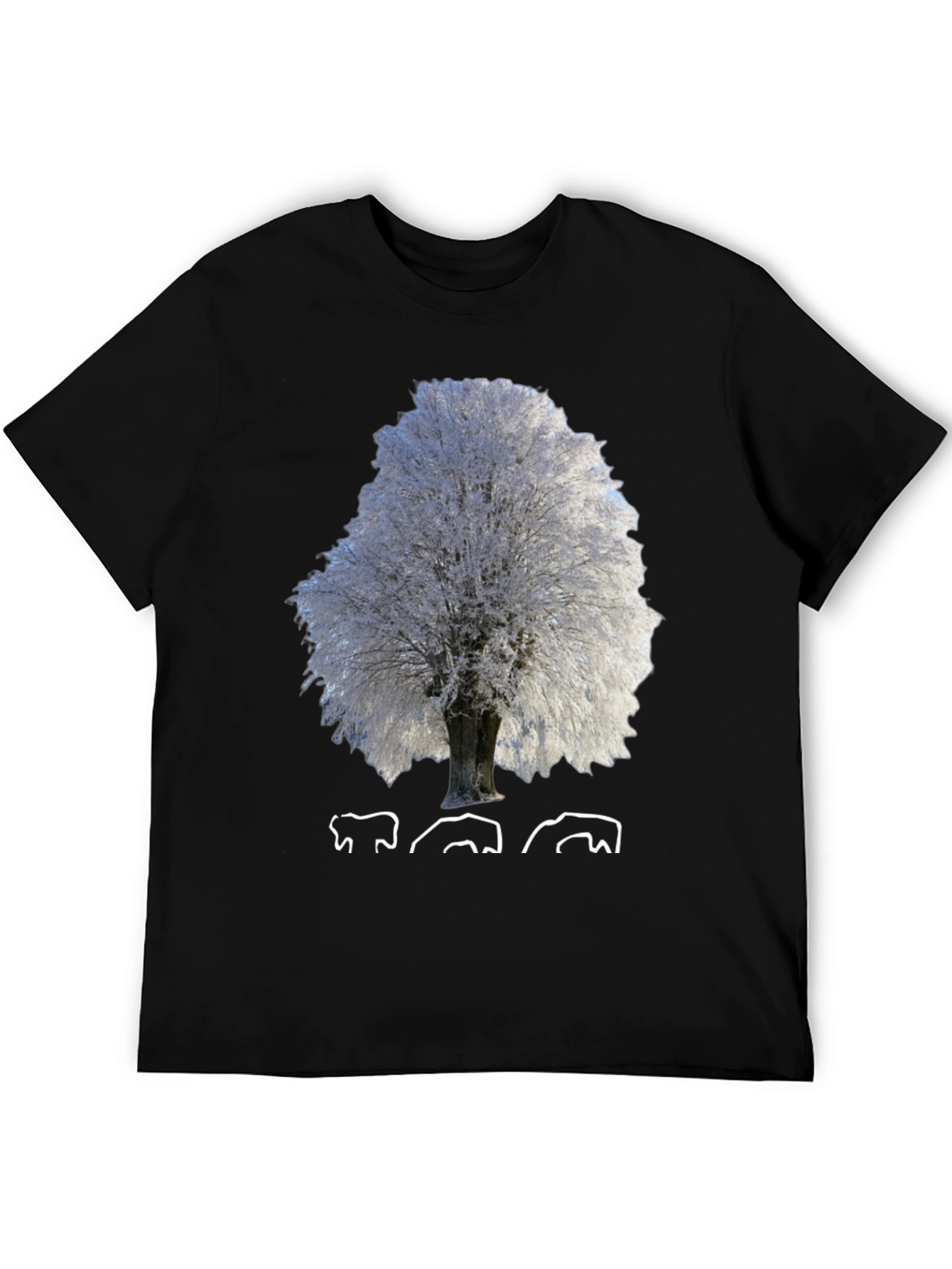 Winter Tree Graphic T-Shirt - Nature Inspired Design
