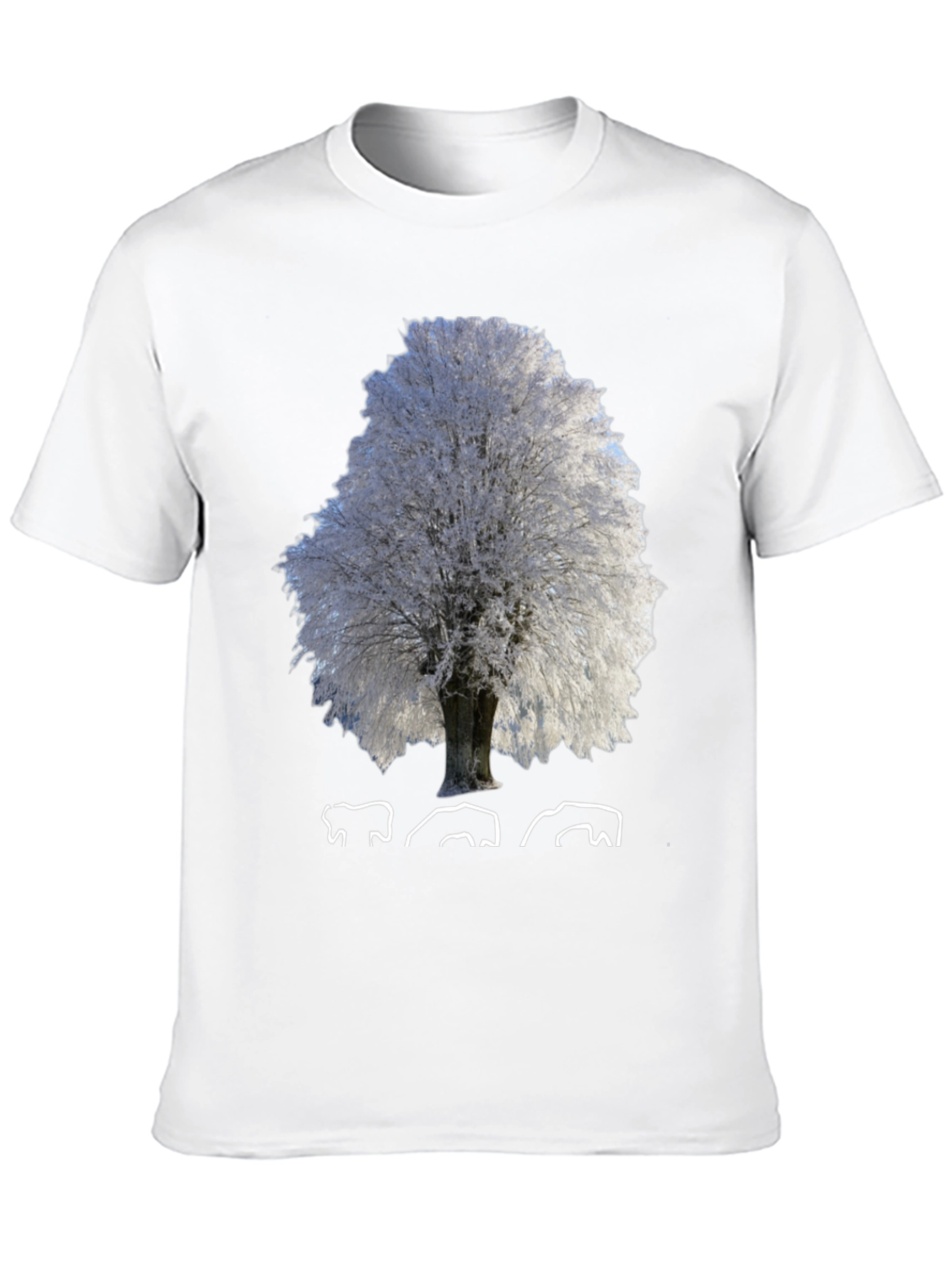 Winter Tree Graphic T-Shirt - Nature Inspired Design
