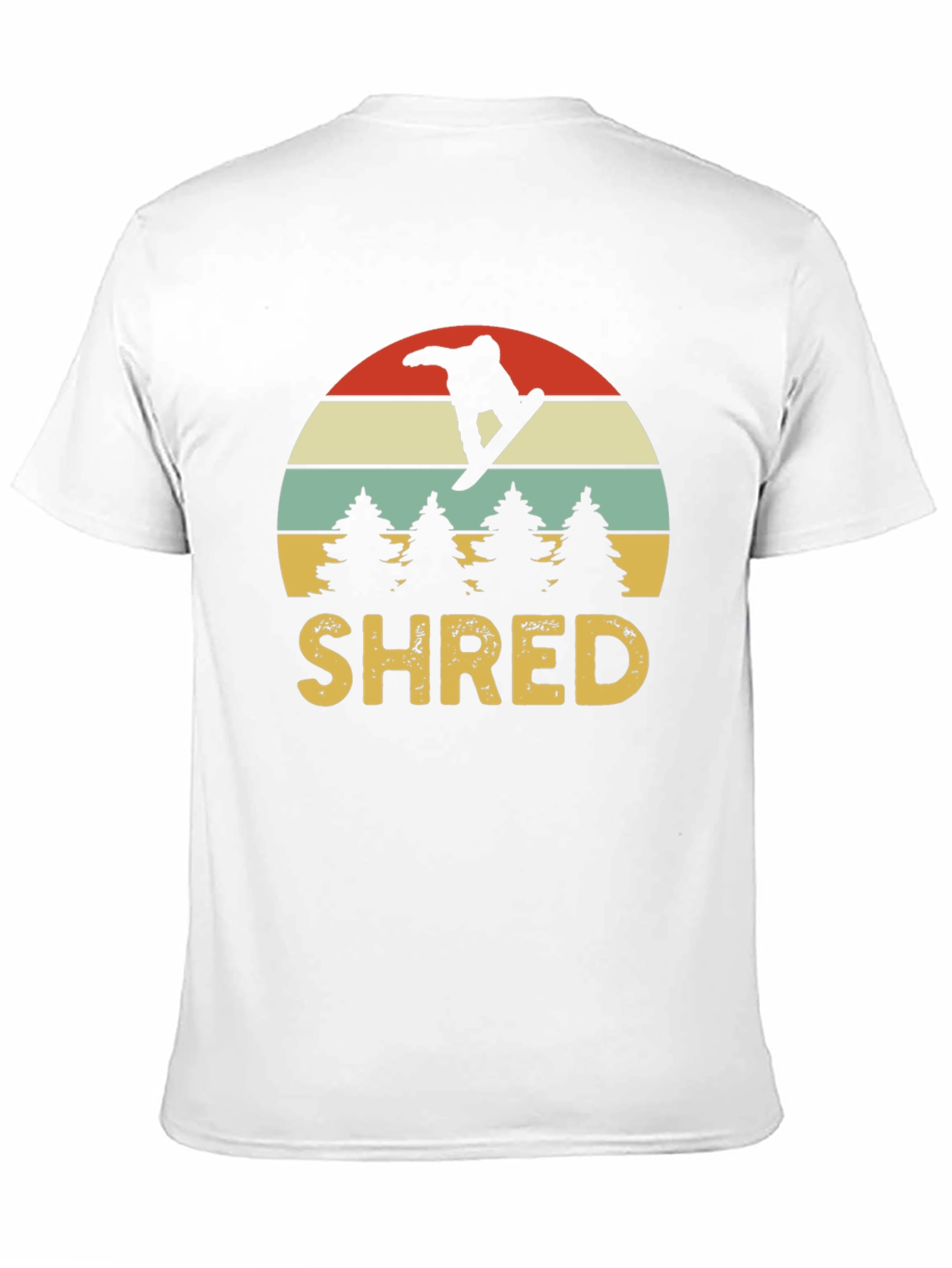 Retro SHRED Snowboarder Graphic Tee