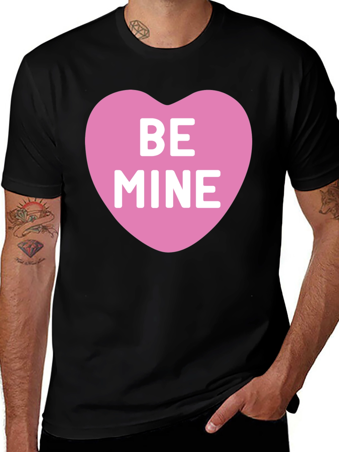 Be Mine Heart Graphic Tee - Valentines Day