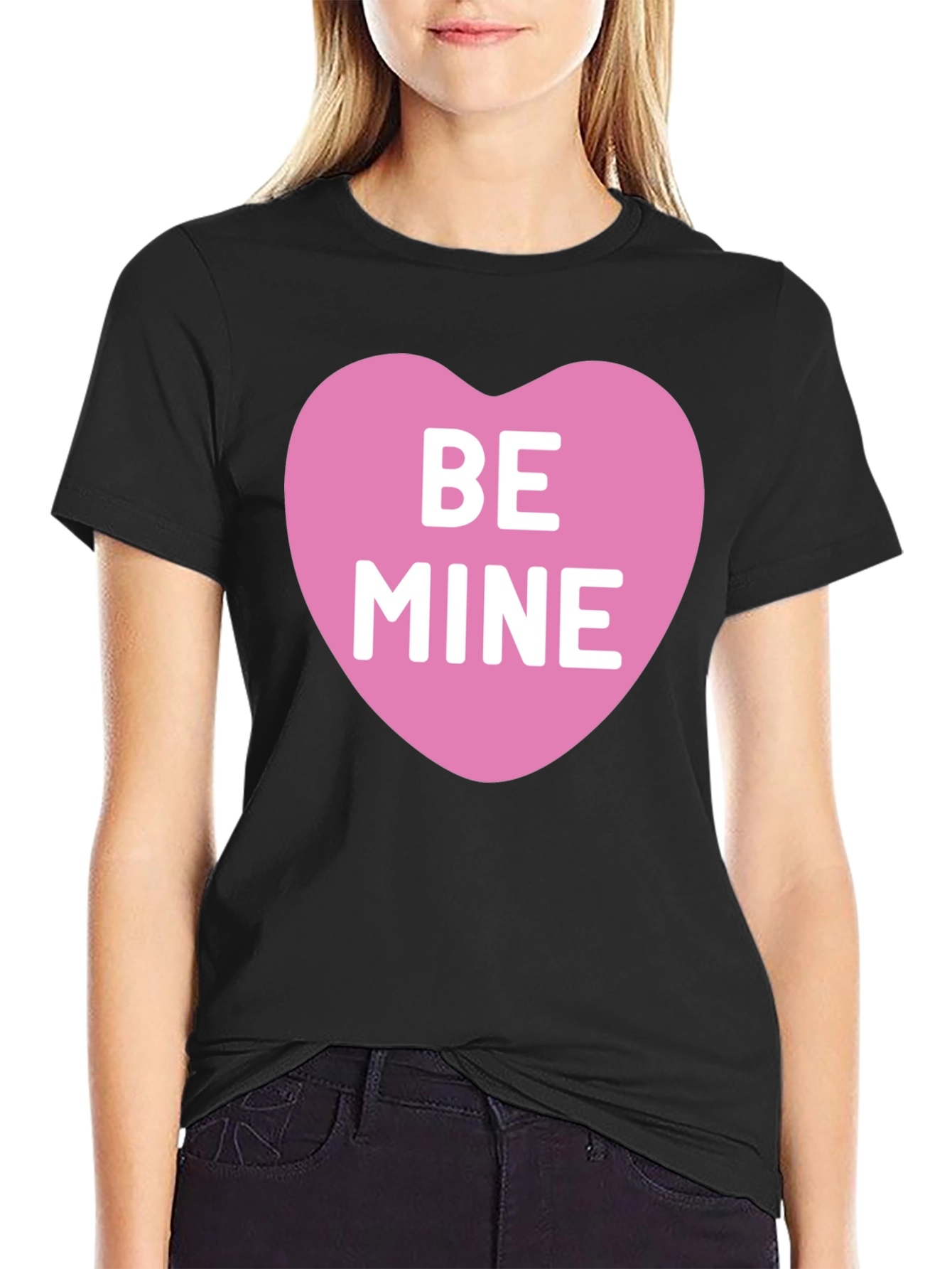 Be Mine Heart Graphic Tee - Valentines Day