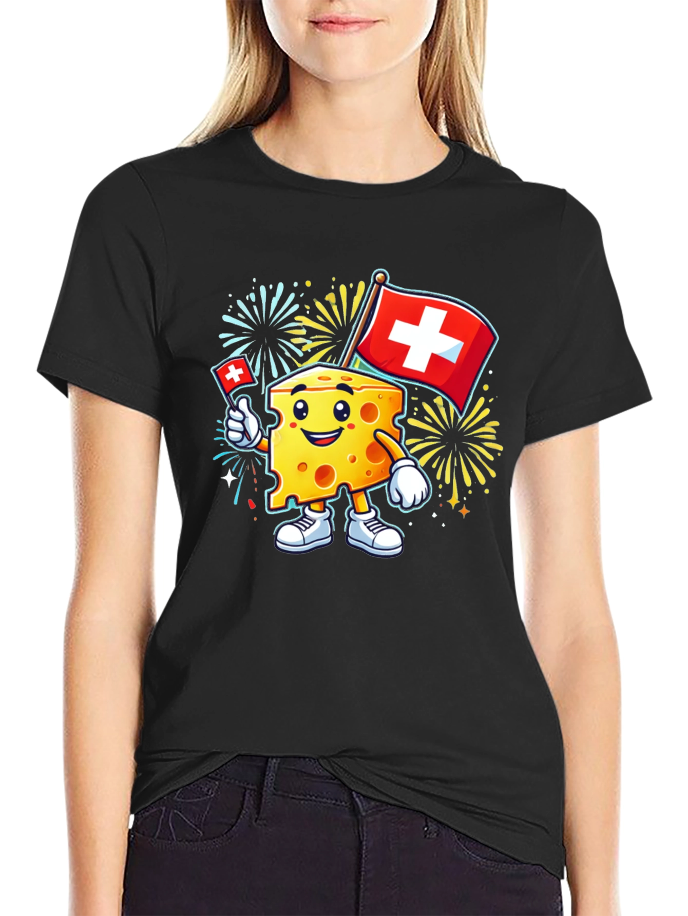 Swiss Cheese Mascot T-Shirt