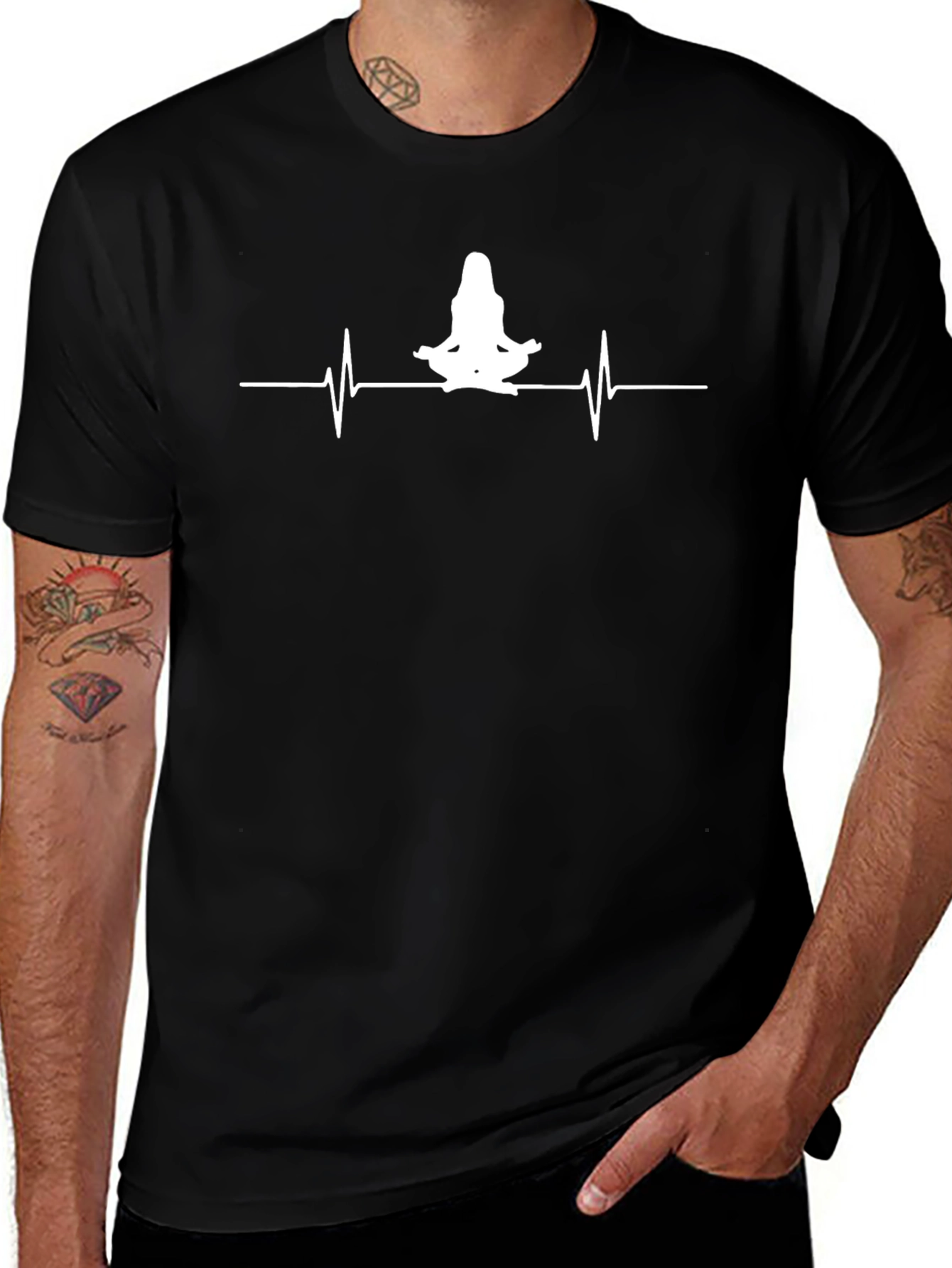 Yoga Heartbeat Graphic Tee - Meditation Life