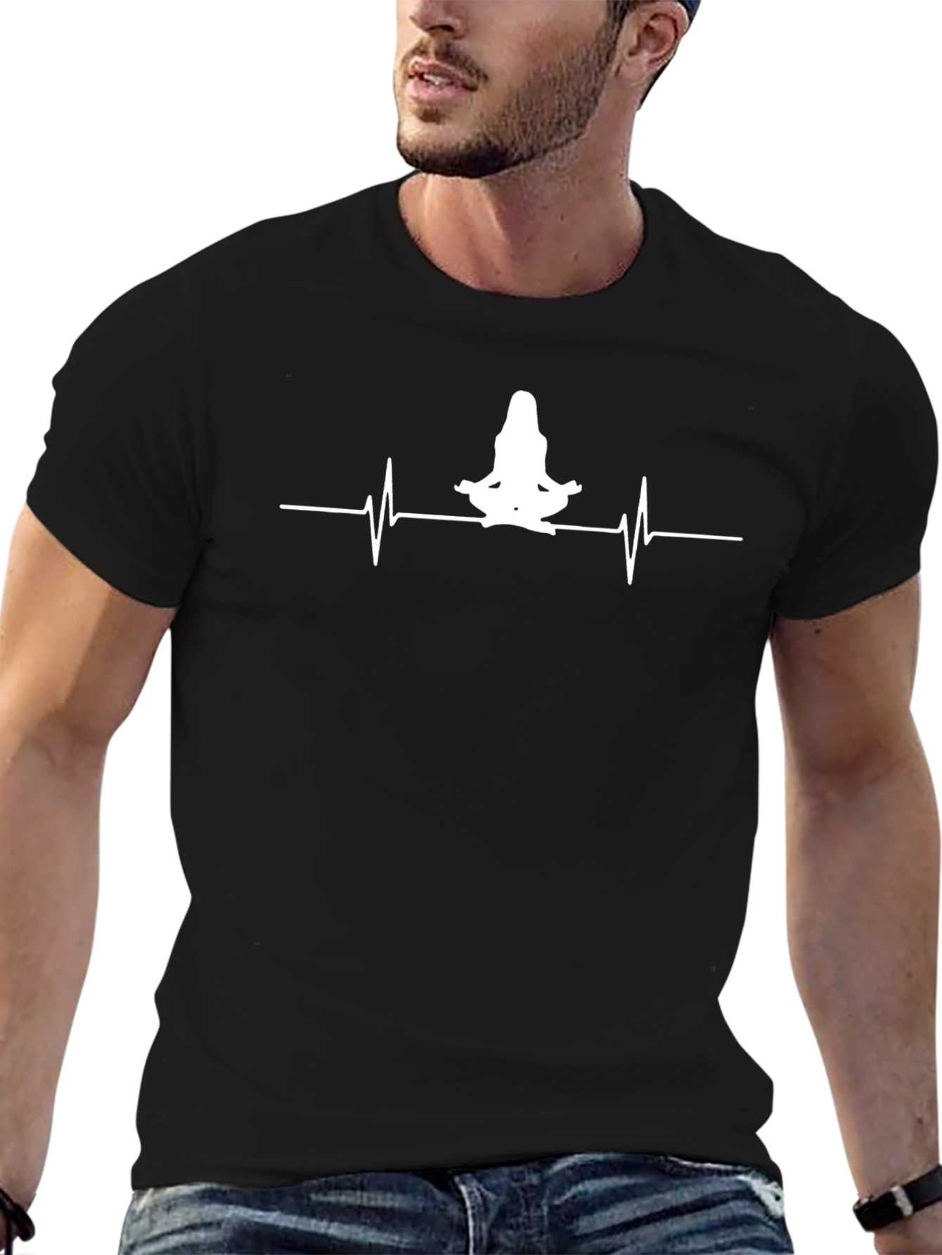 Yoga Heartbeat Graphic Tee - Meditation Life