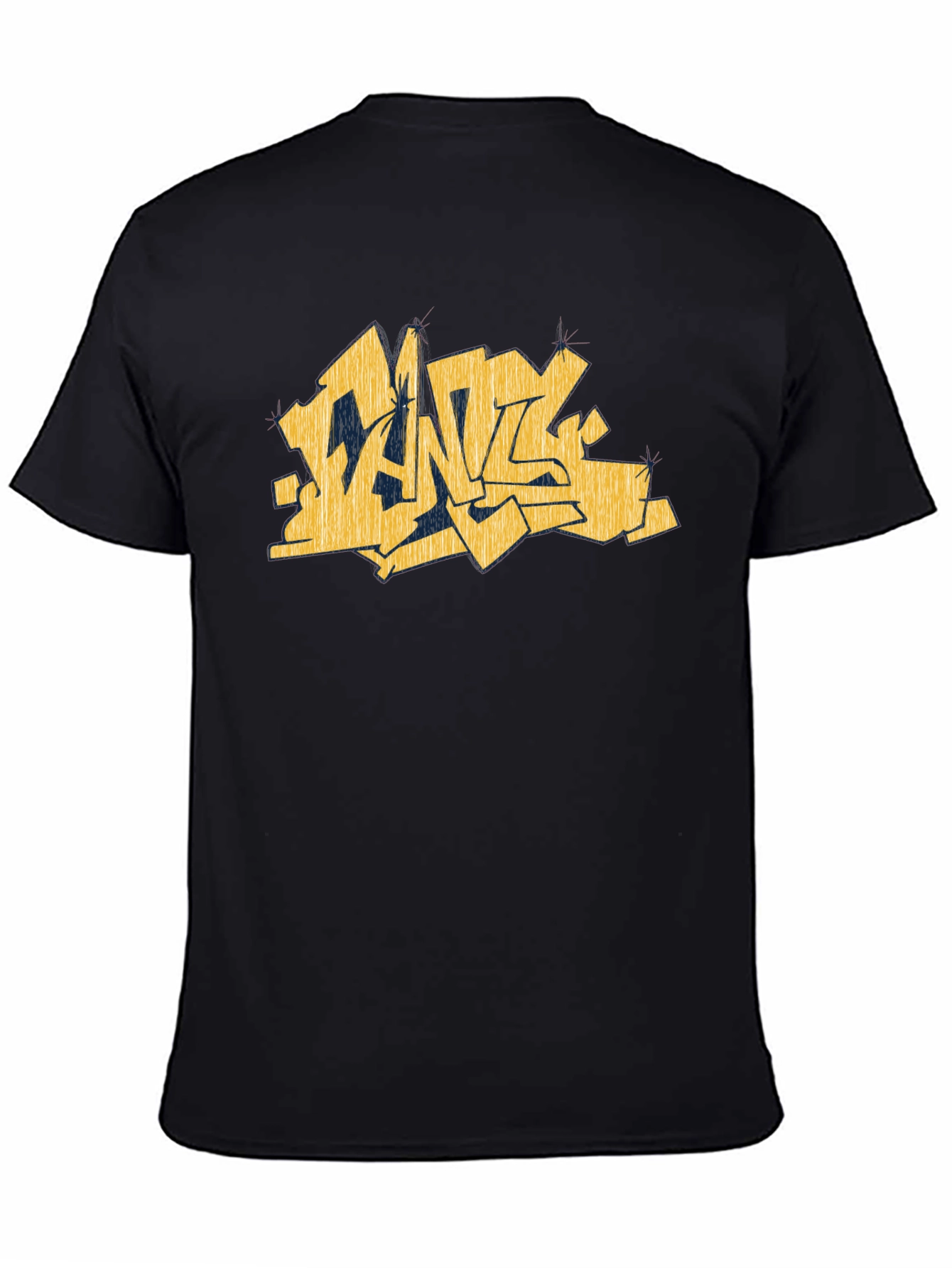Urban Graffiti Graphic Black T-Shirt
