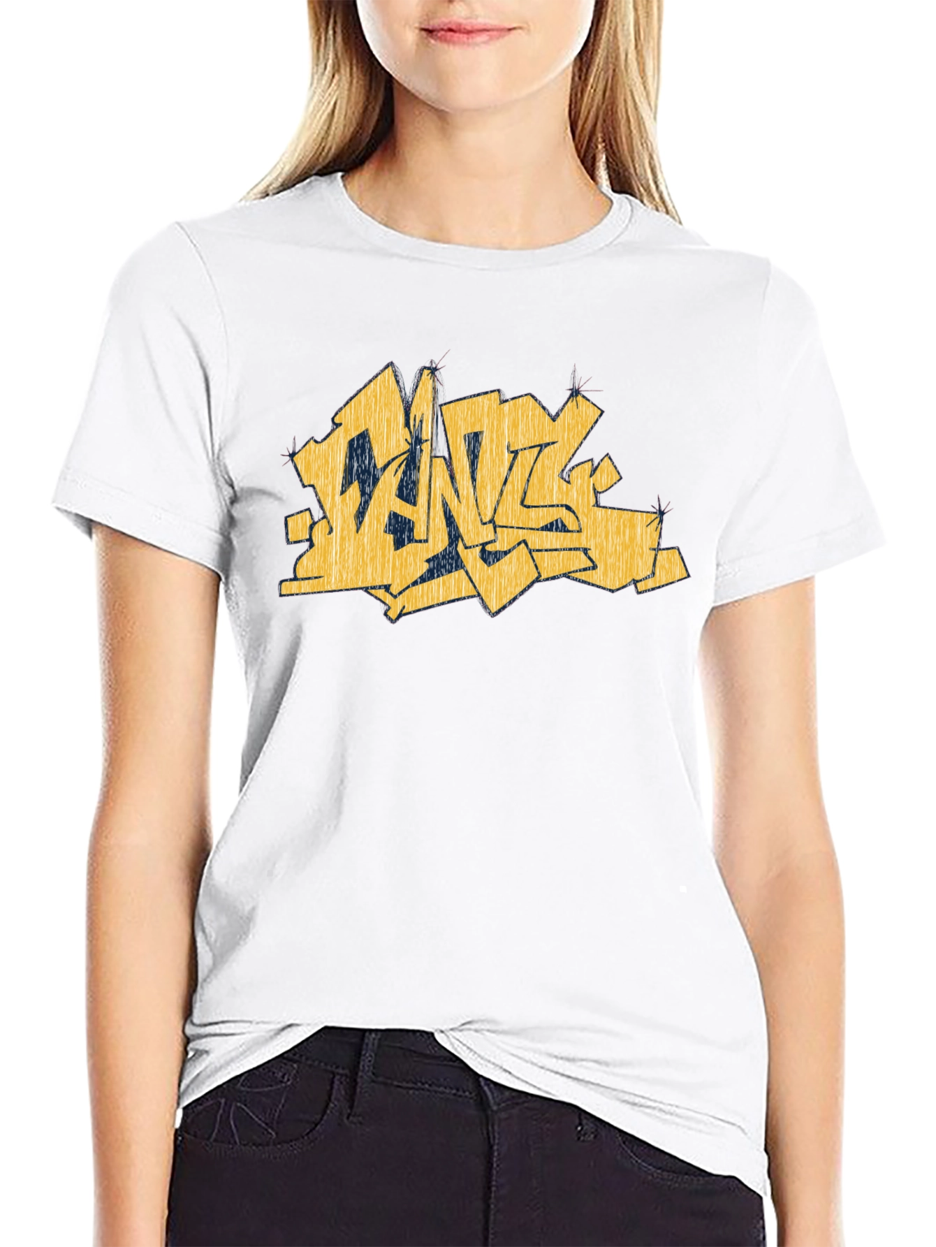 Urban Graffiti Graphic Black T-Shirt