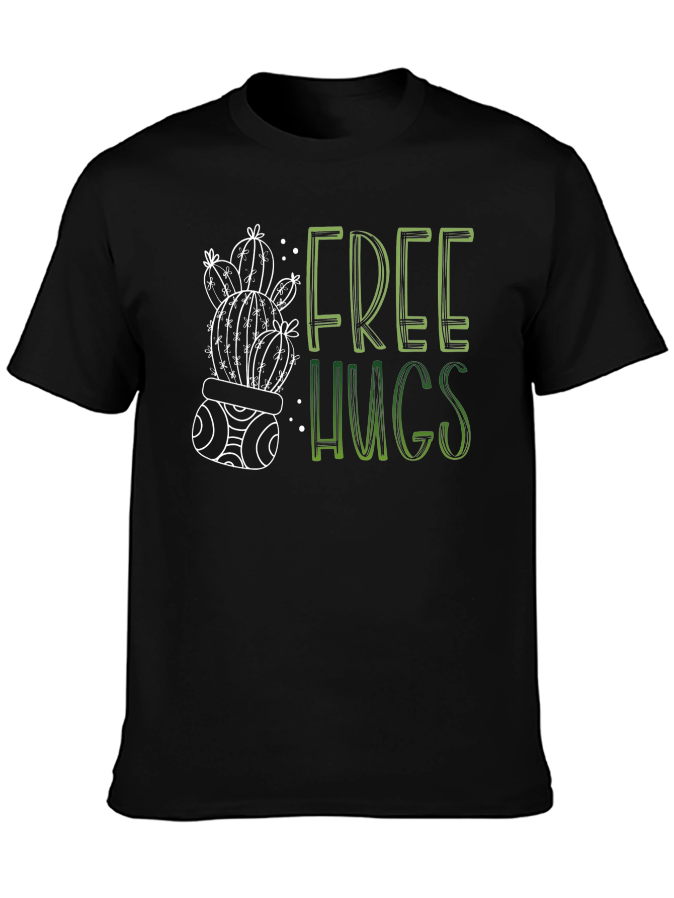 Free Hugs Cactus Graphic Tee - Soft Cotton Blend