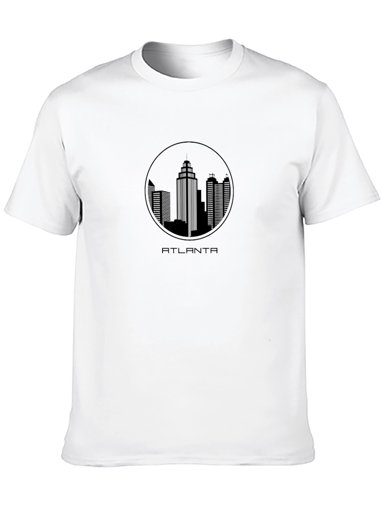 Atlanta Skyline Black T-Shirt - Cityscape Tee