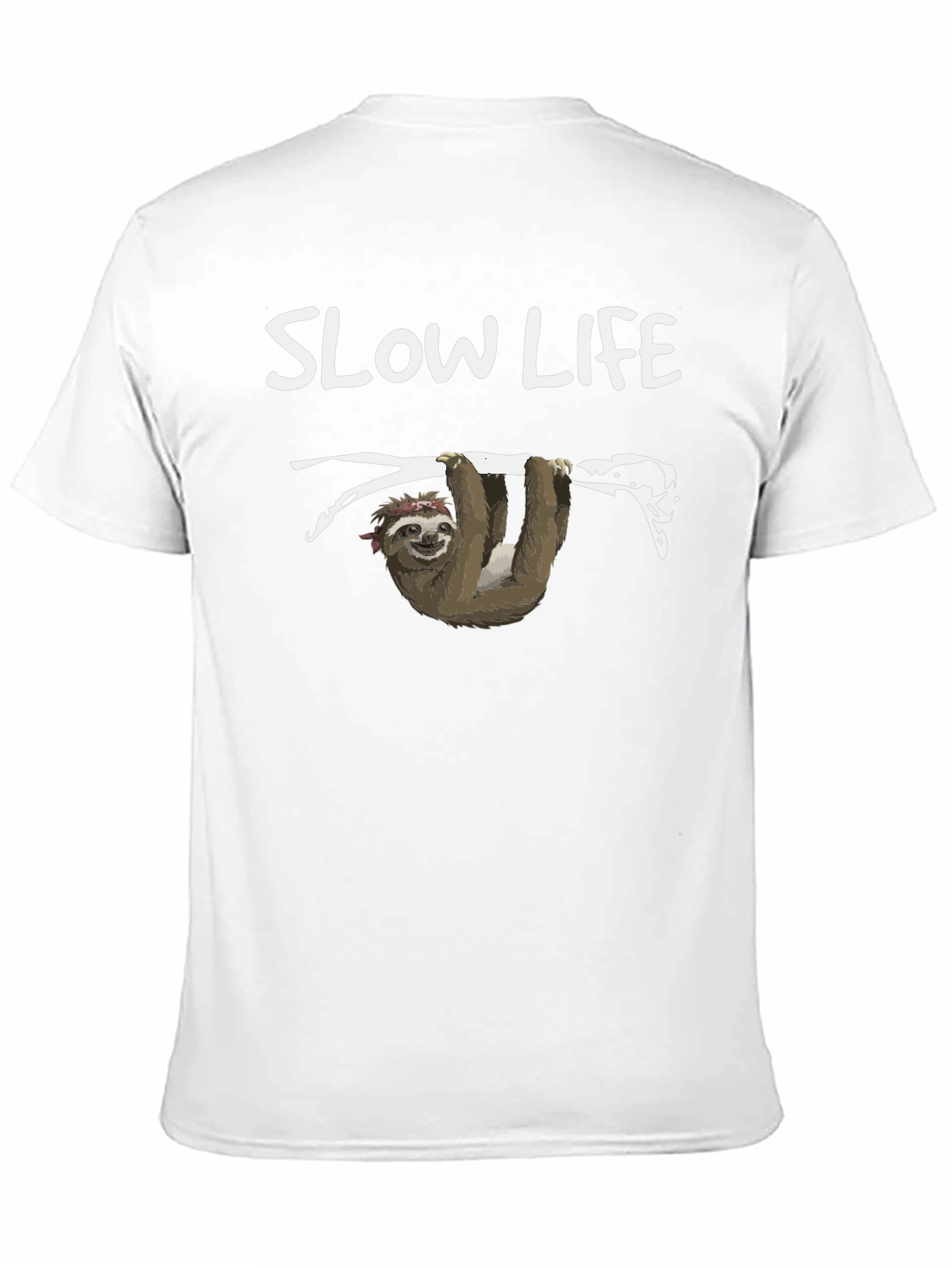 Slow Life Sloth Graphic Tee - Relaxed Fit