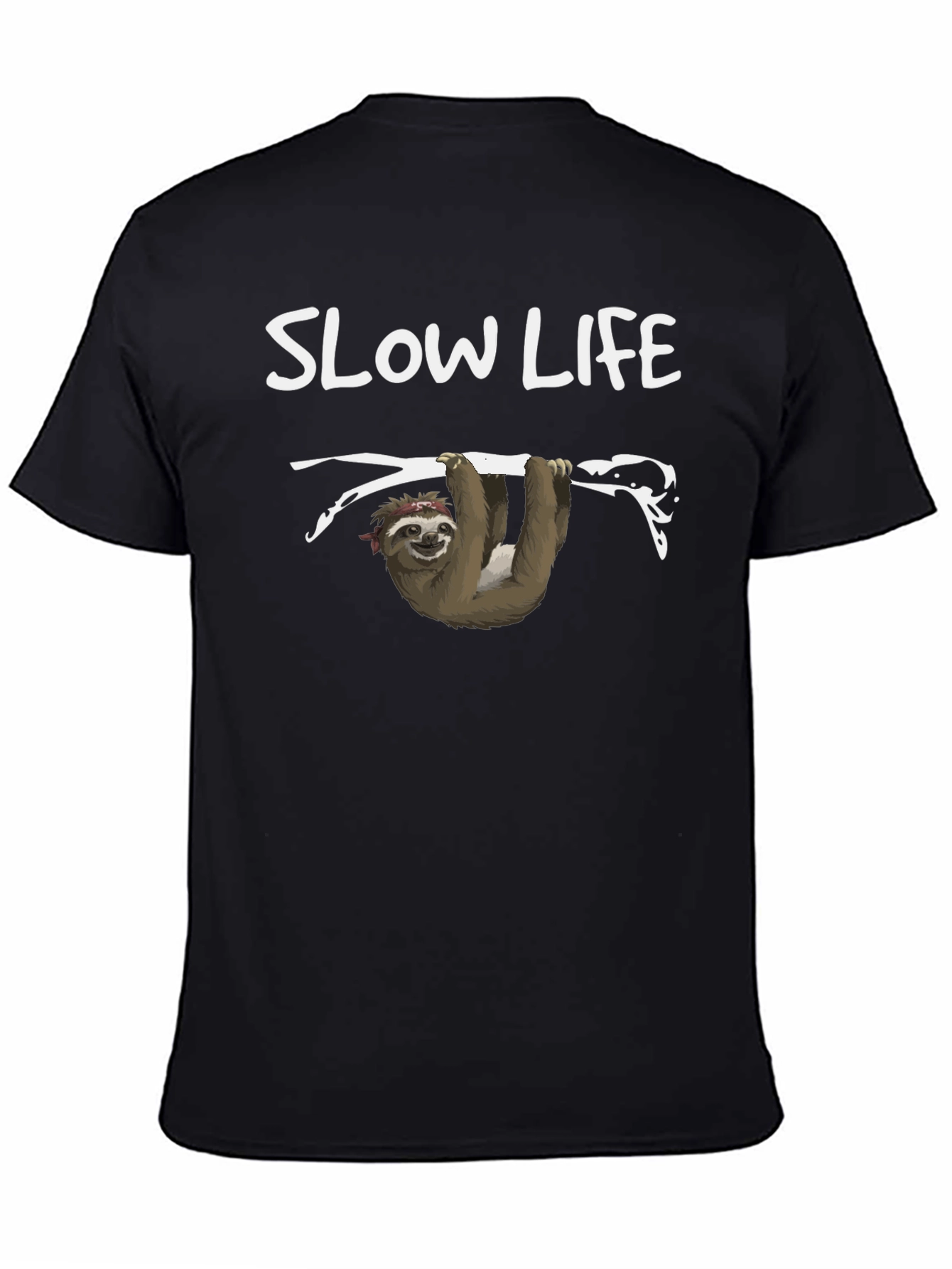 Slow Life Sloth Graphic Tee - Relaxed Fit