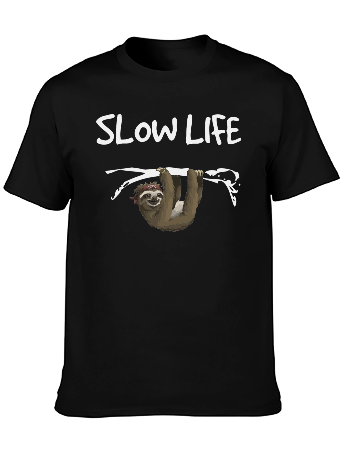 Slow Life Sloth Graphic Tee - Relaxed Fit