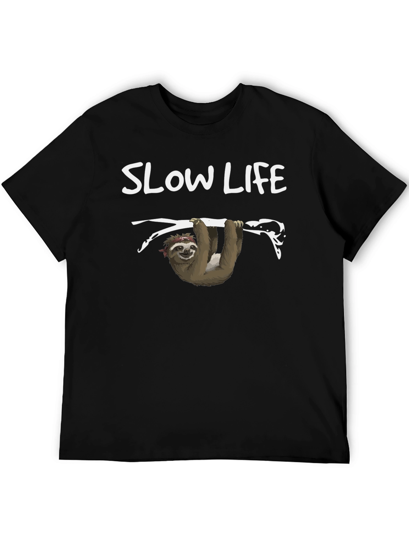 Slow Life Sloth Graphic Tee - Relaxed Fit