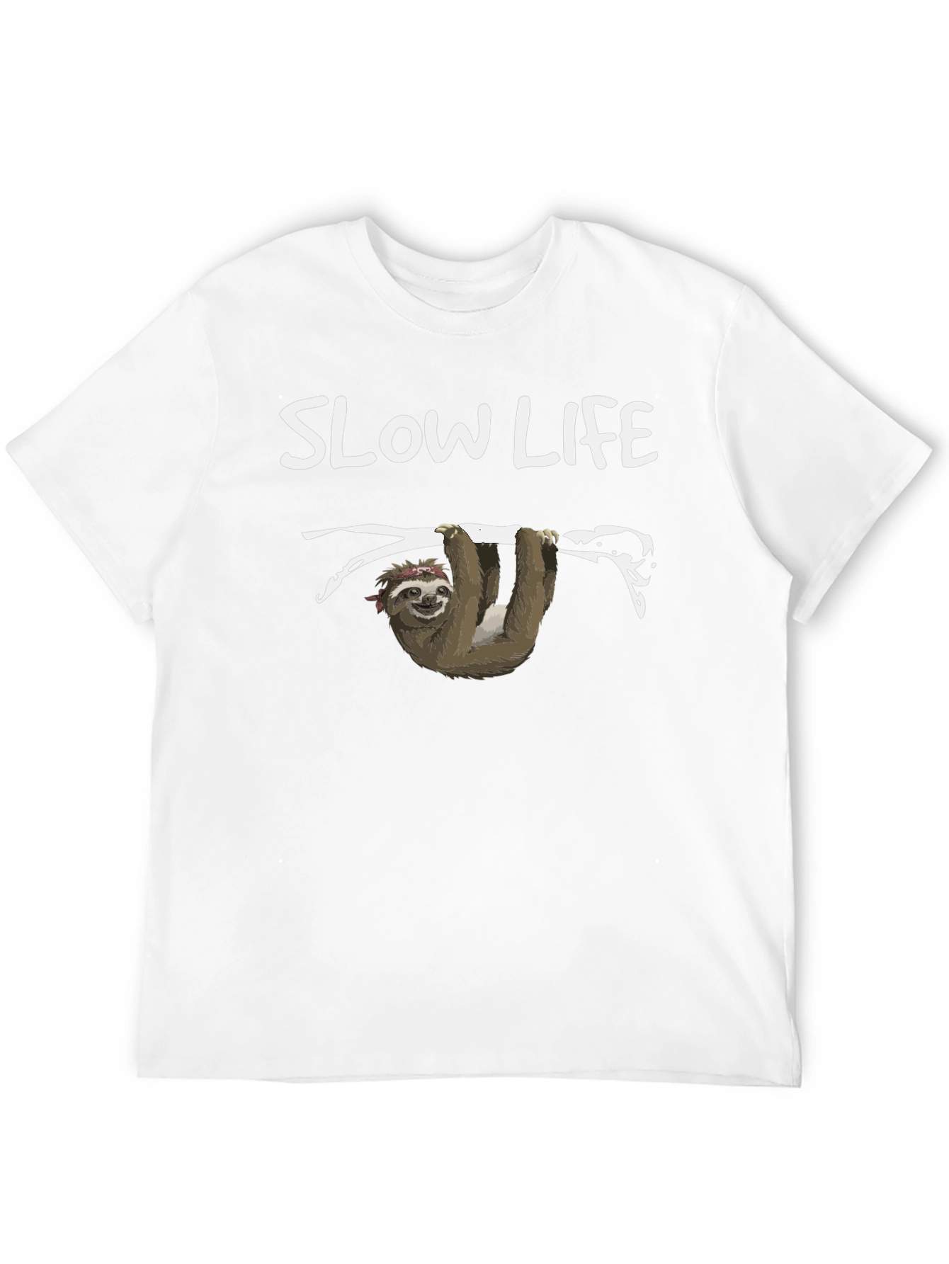 Slow Life Sloth Graphic Tee - Relaxed Fit