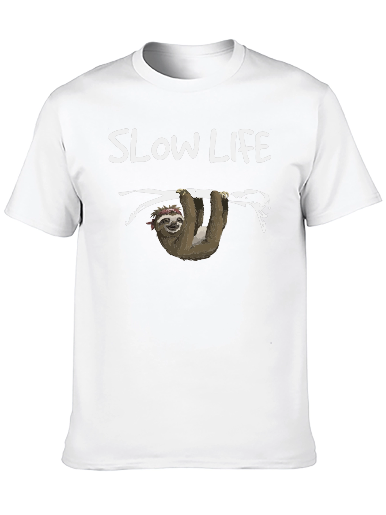 Slow Life Sloth Graphic Tee - Relaxed Fit