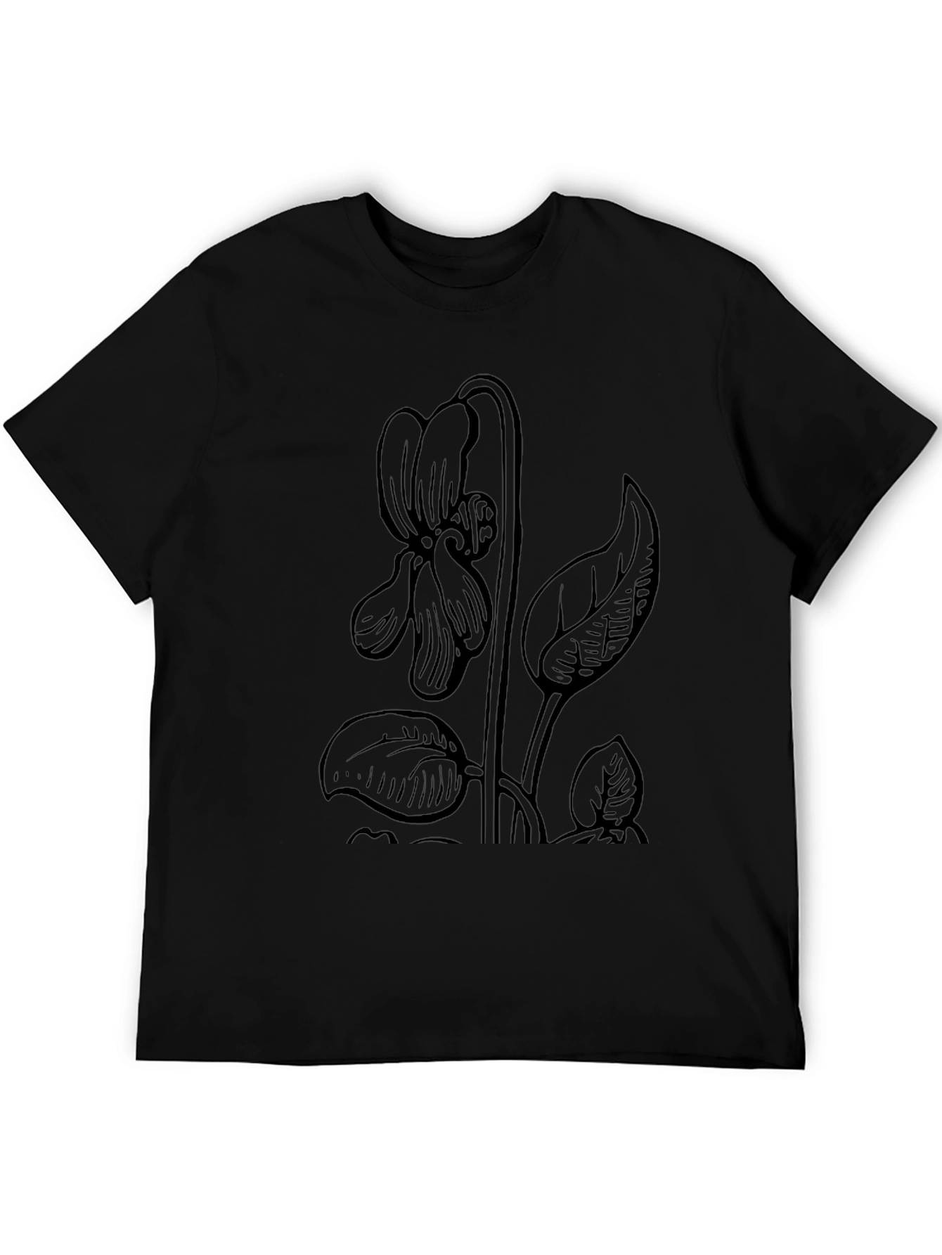 Black Floral Graphic T-Shirt