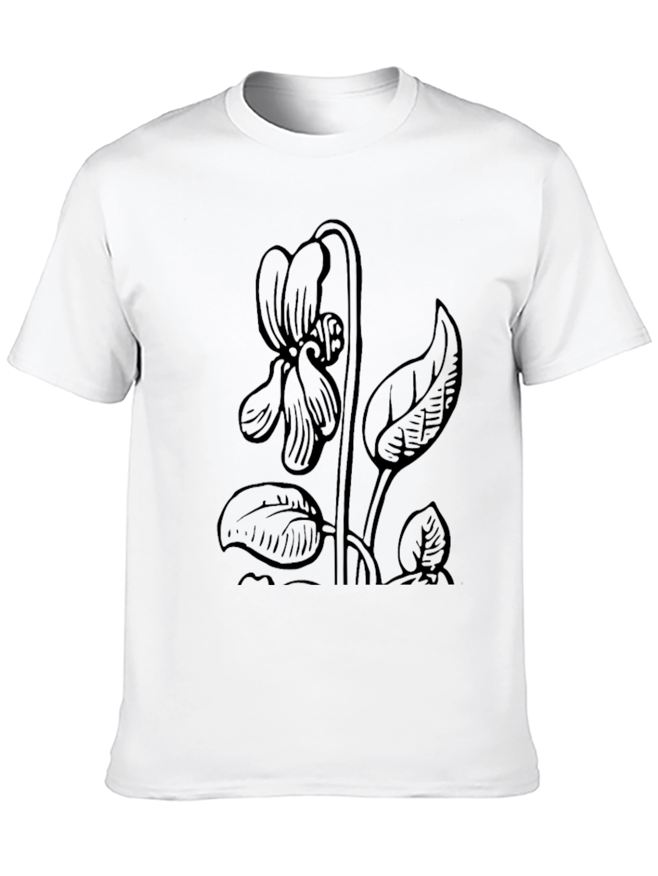 Black Floral Graphic T-Shirt