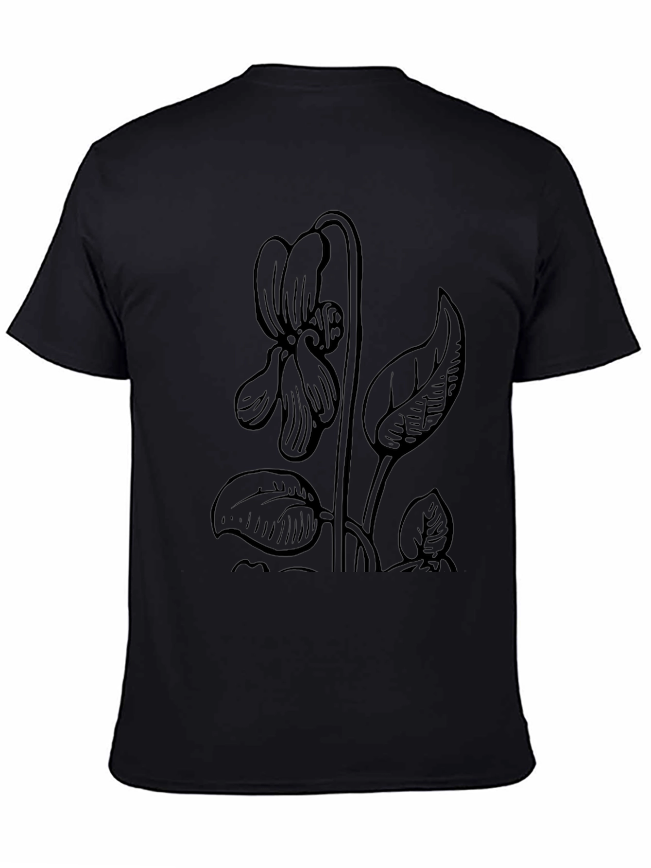 Black Floral Graphic T-Shirt