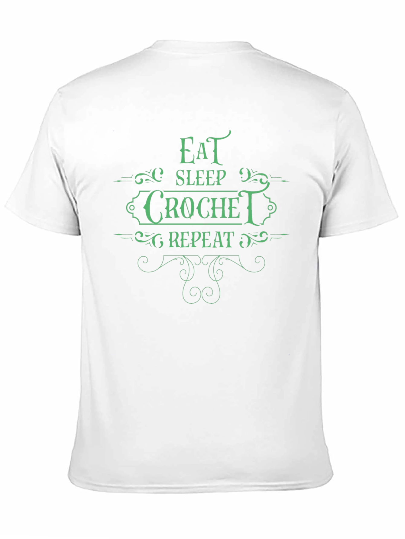 Eat Sleep Crochet Repeat Graphic Tee