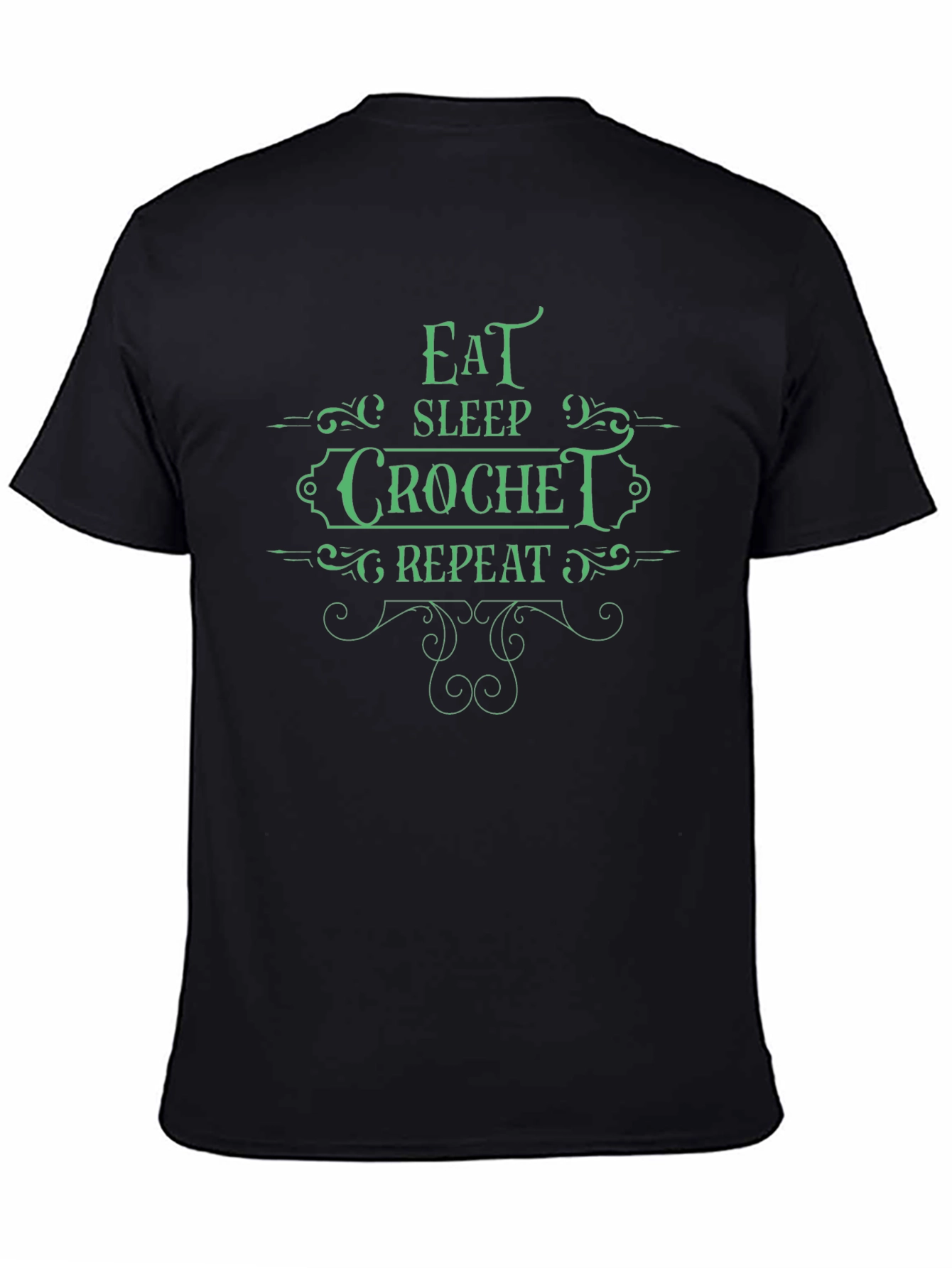 Eat Sleep Crochet Repeat Graphic Tee