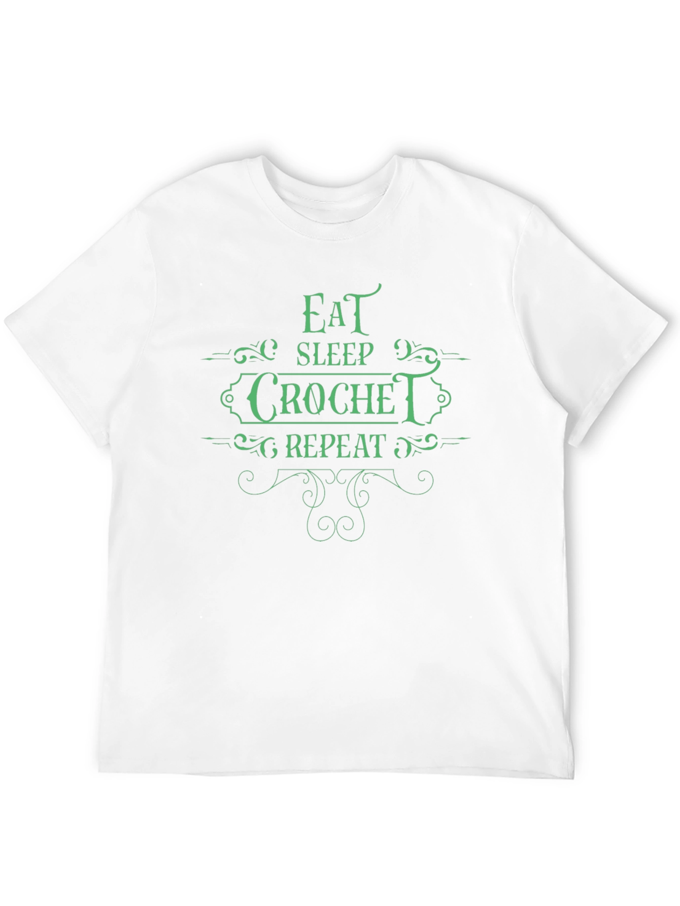 Eat Sleep Crochet Repeat Graphic Tee